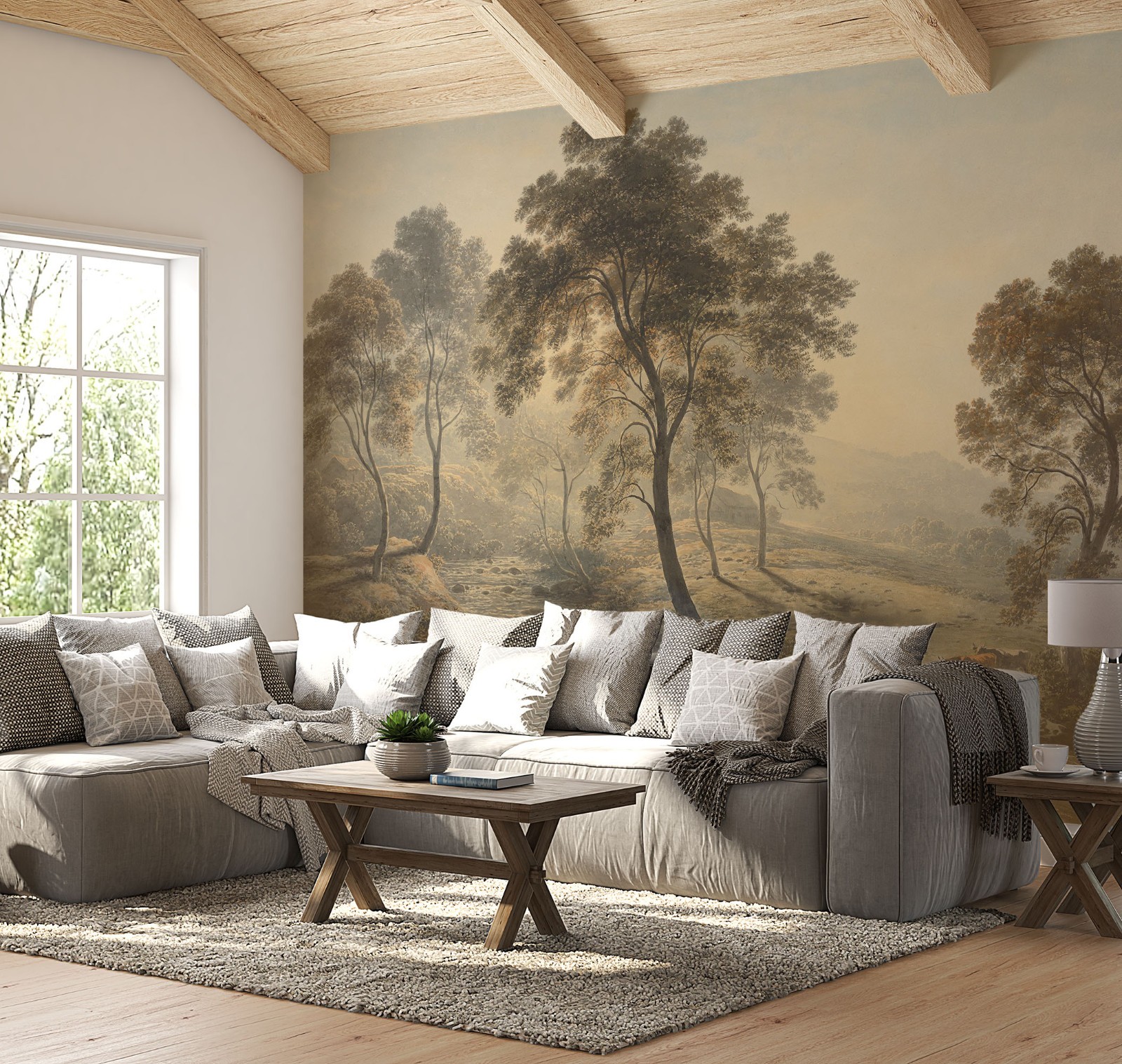 Landscape Painting – European Classical Art Wallpaper, Wall Mural, Tapestry