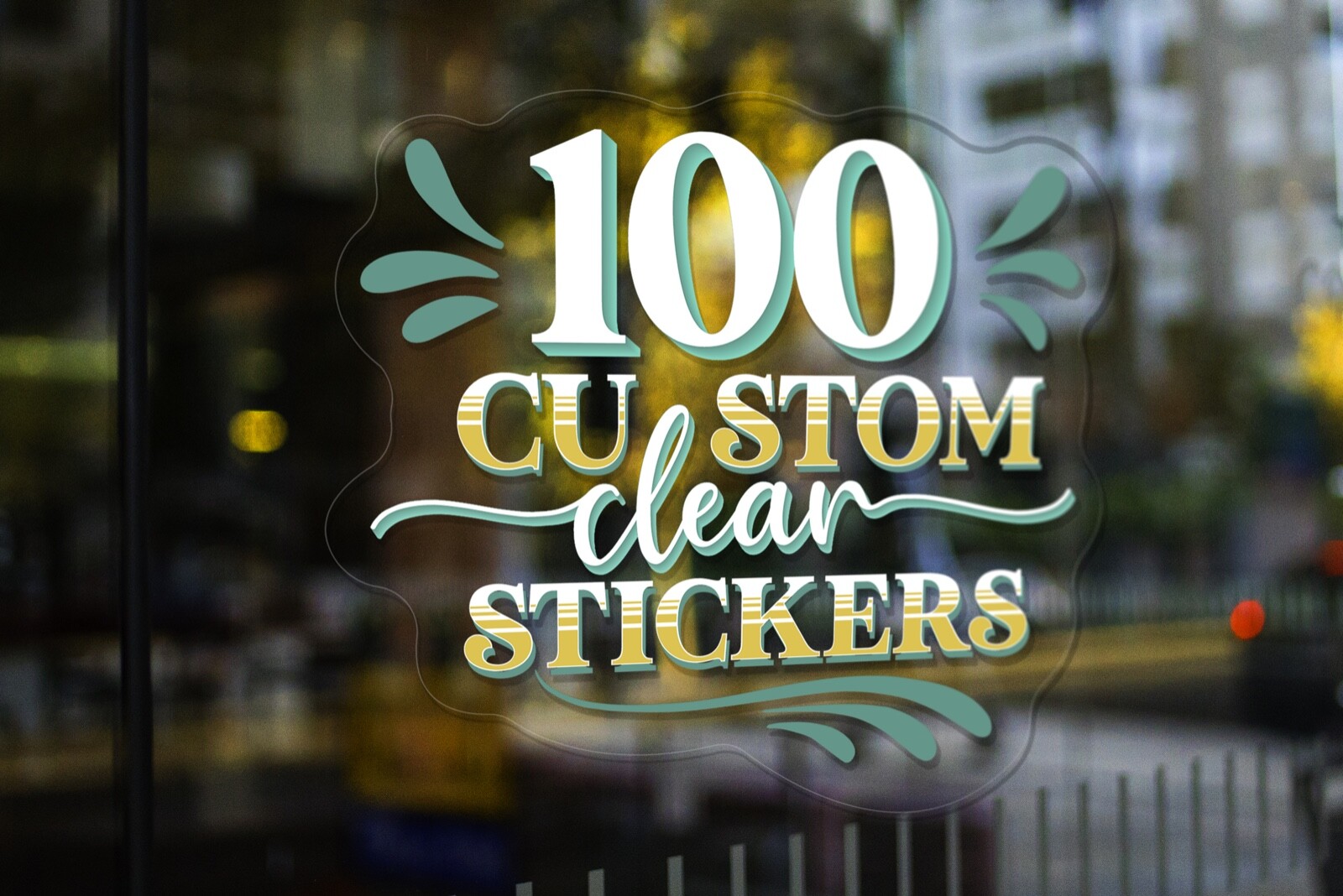 100 Custom clear stickers Custom clear decals Your graphic print on clear vinyl