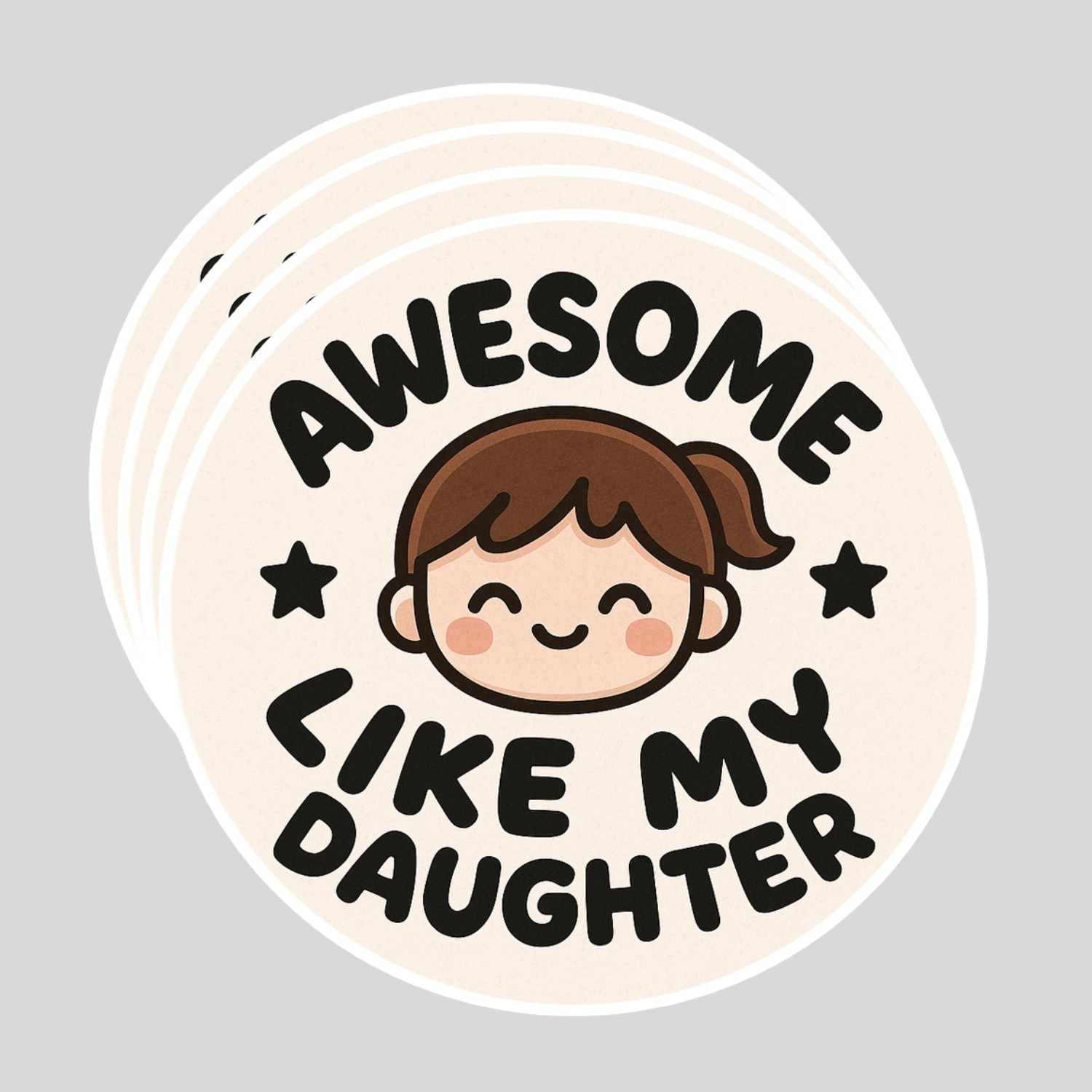 4pcs Awesome Like My Daughter Dad Stickers – Funny Father’s Day Gift