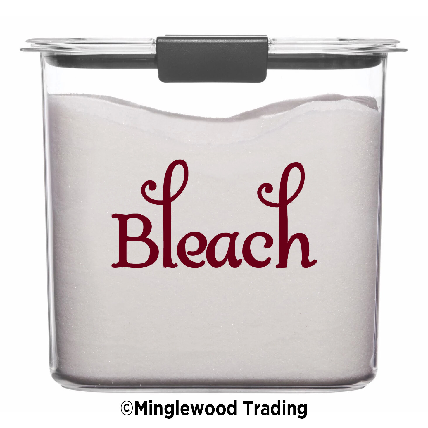 BLEACH Vinyl Sticker – Laundry Room Label Die Cut Decal – Organization – Swash