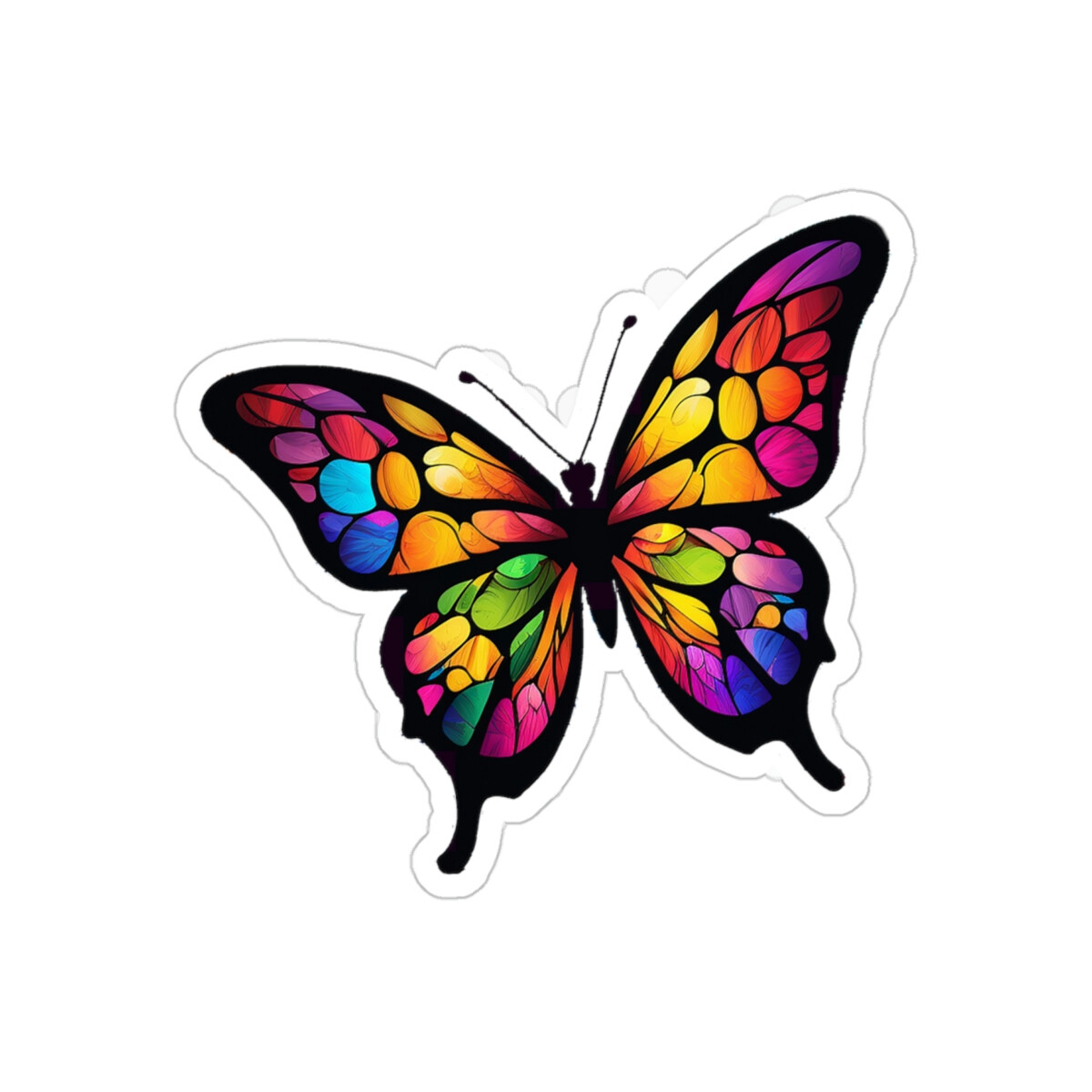 Beautiful Butterfly Vinyl Sticker Butterfly Vehicle Sticker Stained Glass Window