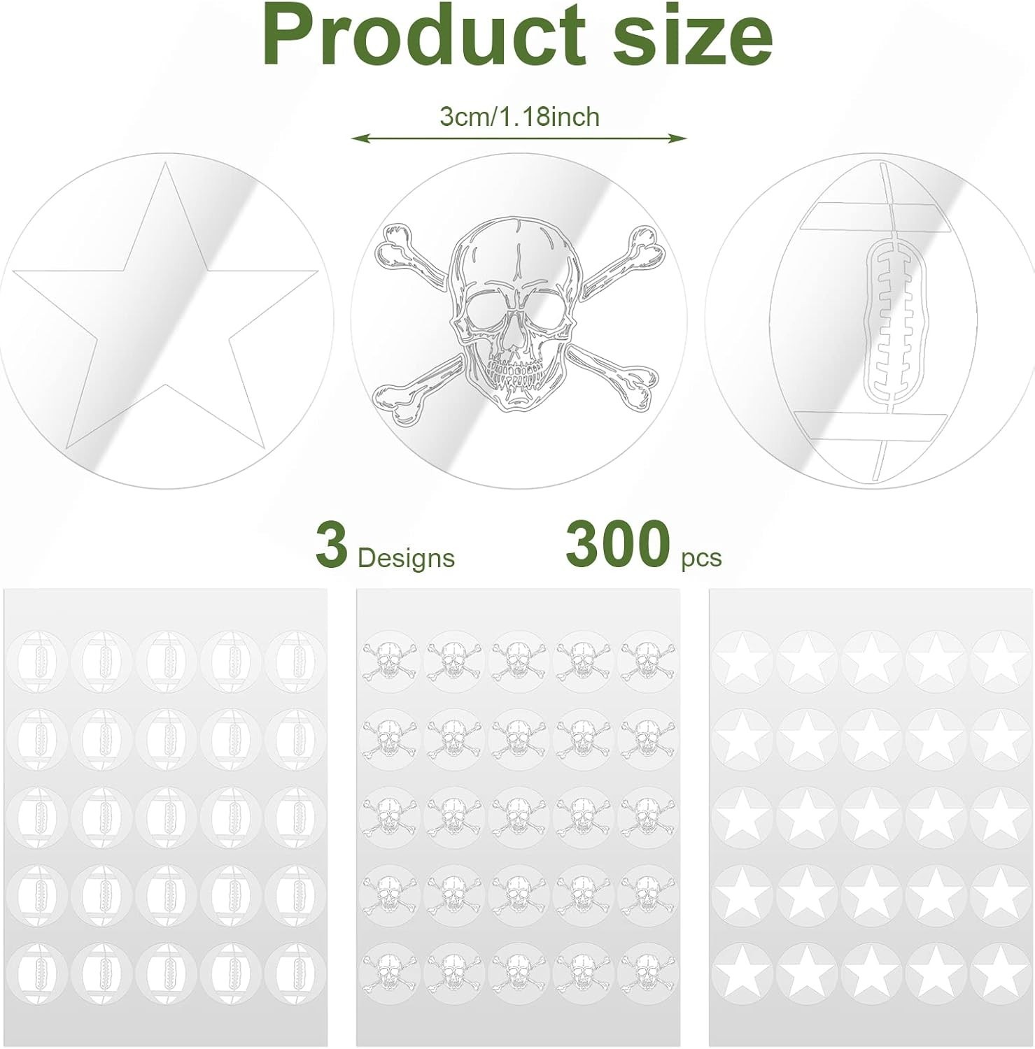300 Pcs Football Helmet Decal Football Stickers Self Adhesive Helmet Stickers…