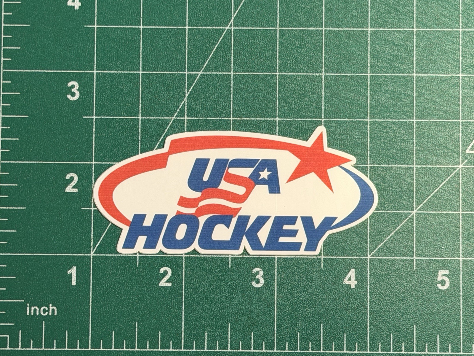Team USA Hockey Logo – Laminated Vinyl Sticker – 4"x1.5" GOLD MEDAL