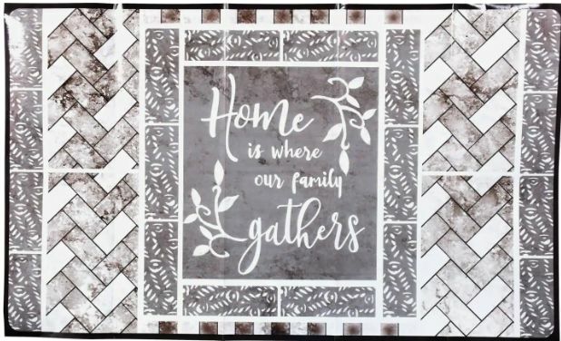 STOVE BACKSPLASH STICKER/WALL DECAL (30"x18")HOME IS WHERE OUR FAMILY GATHERS,GR