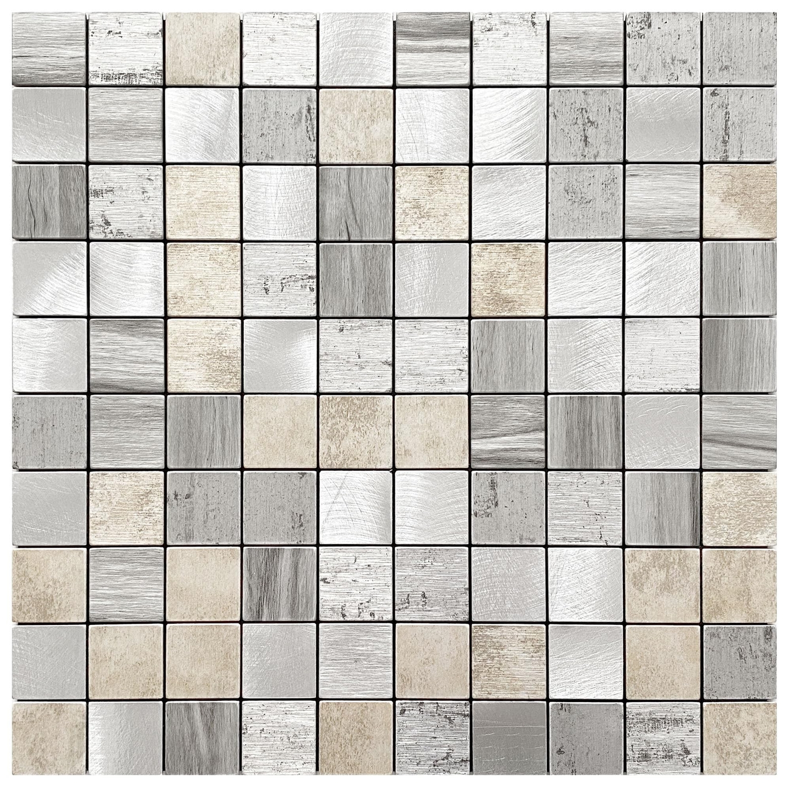 BeNice Peel and Stick Backsplash Metal Kitchen Self Adhesive Mosaic Wall Stic…