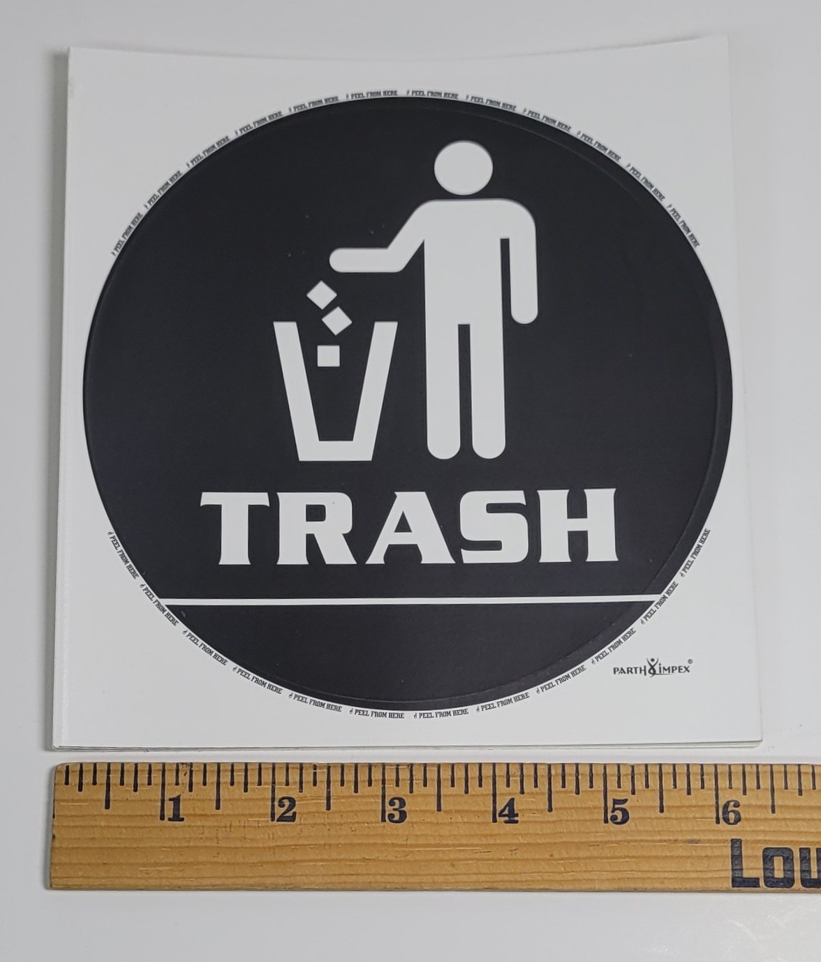 Trash Sticker Lot Of 7 Symbol Sticker Decal Garbage Can Approx 6inx6in
