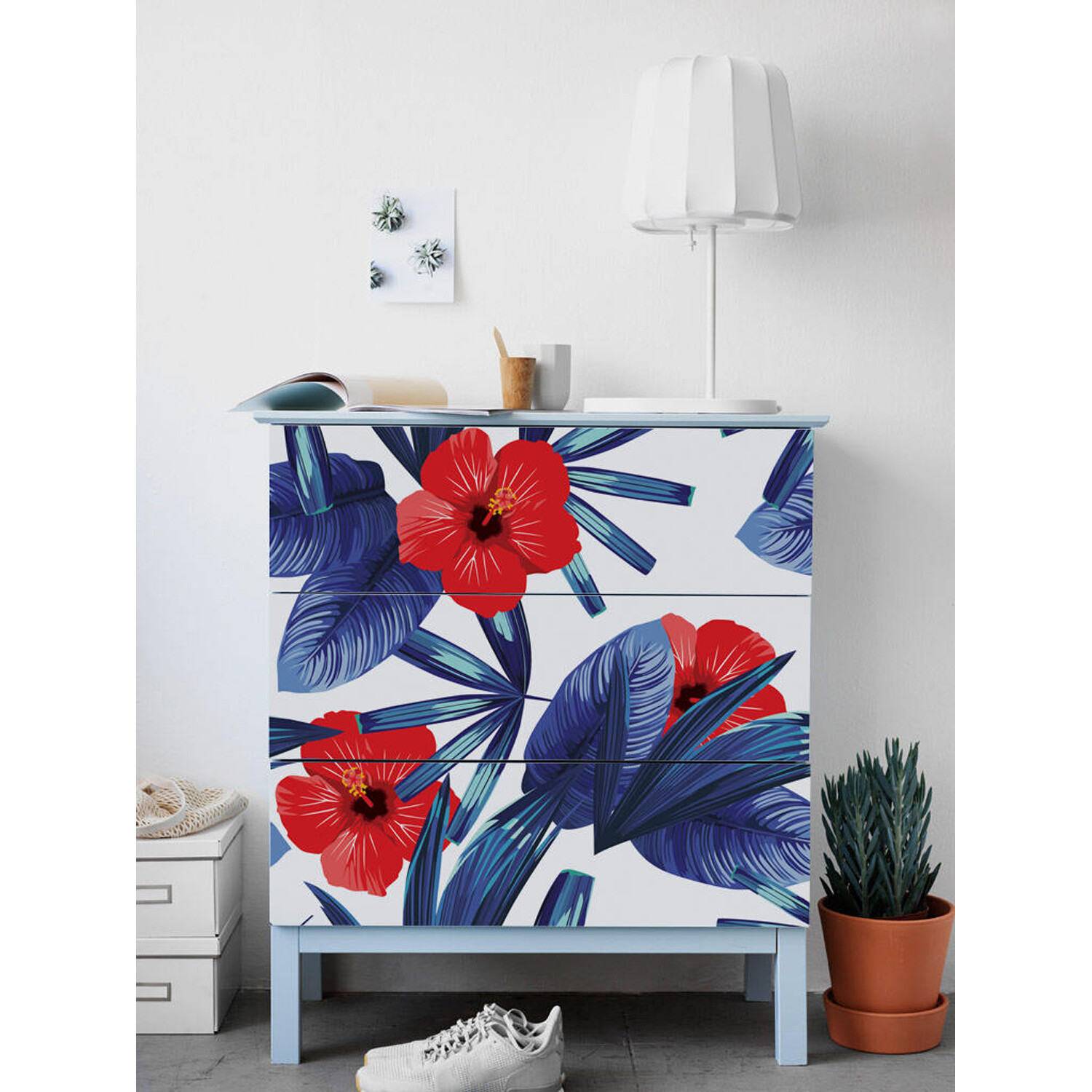 IKEA MALM dresser poppy seed Removable sticker for furniture decor