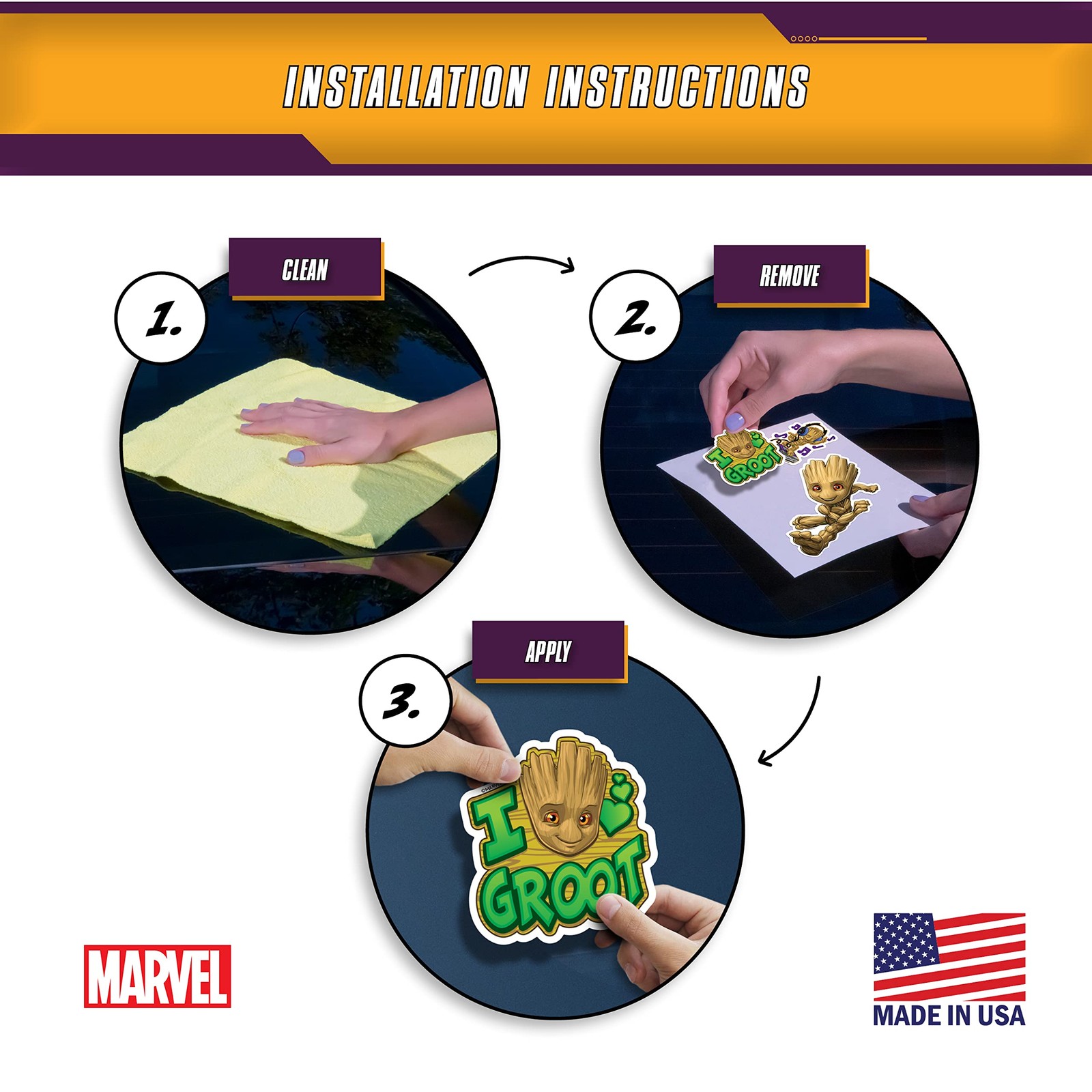 Marvel Guardians of the Galaxy Decals – Set of 9 Vinyl Stickers for Car Lapto…