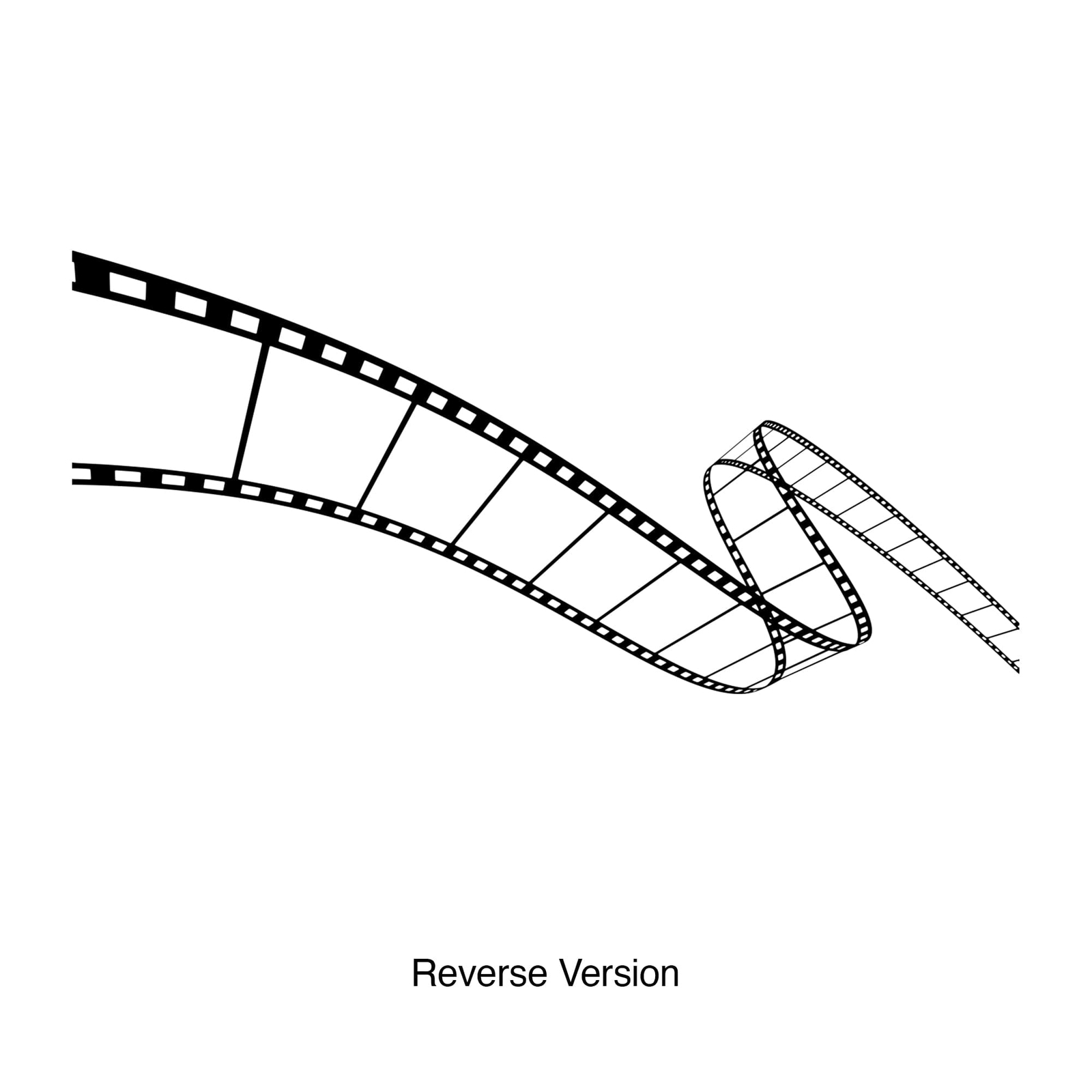 Wavy Film Strip Vinyl Wall Decal Sticker. Movie Theme Room Decor. Black Vinyl.