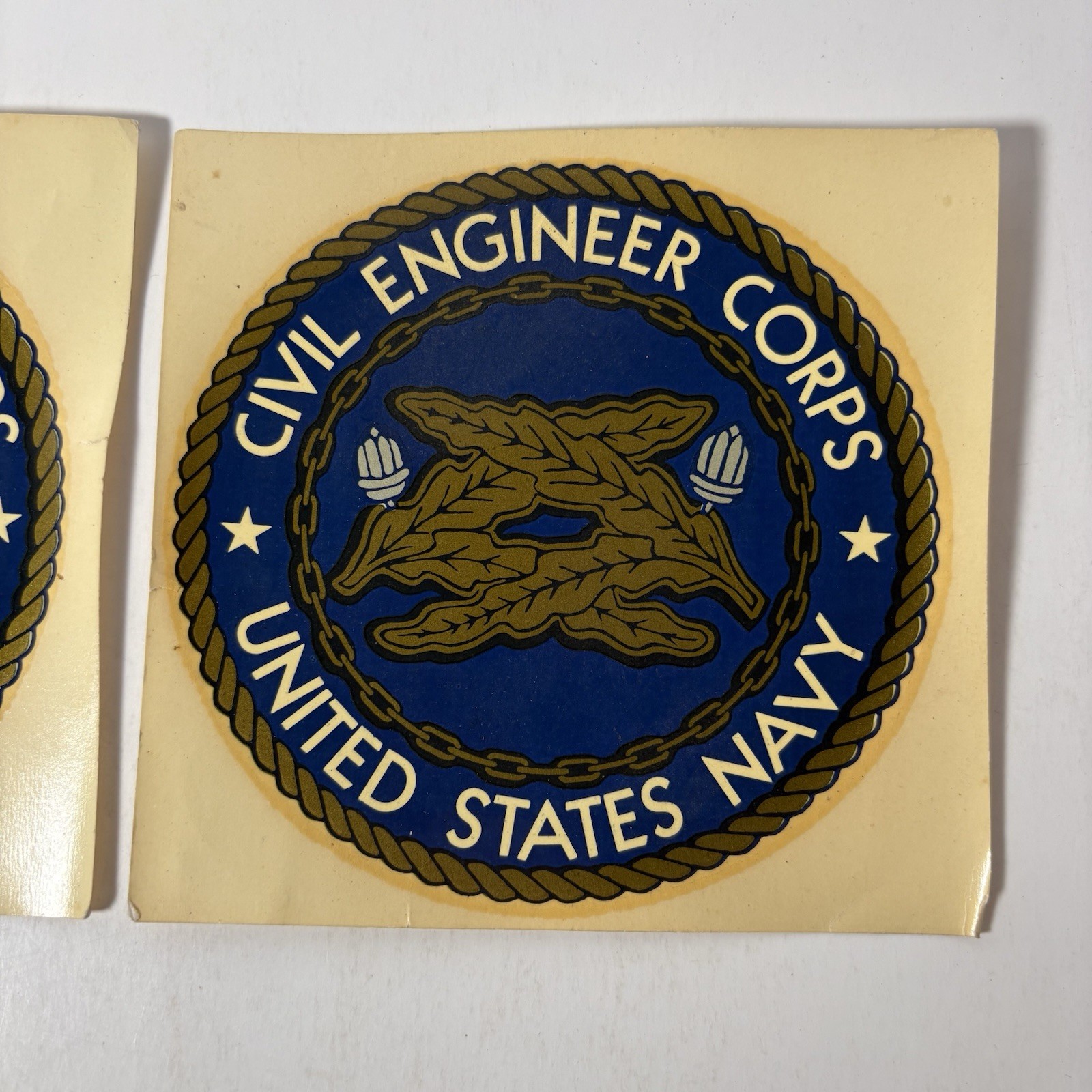 1959 Civil Engineer Corps US Navt Vintage Sticker Decals Lot Original Army Old