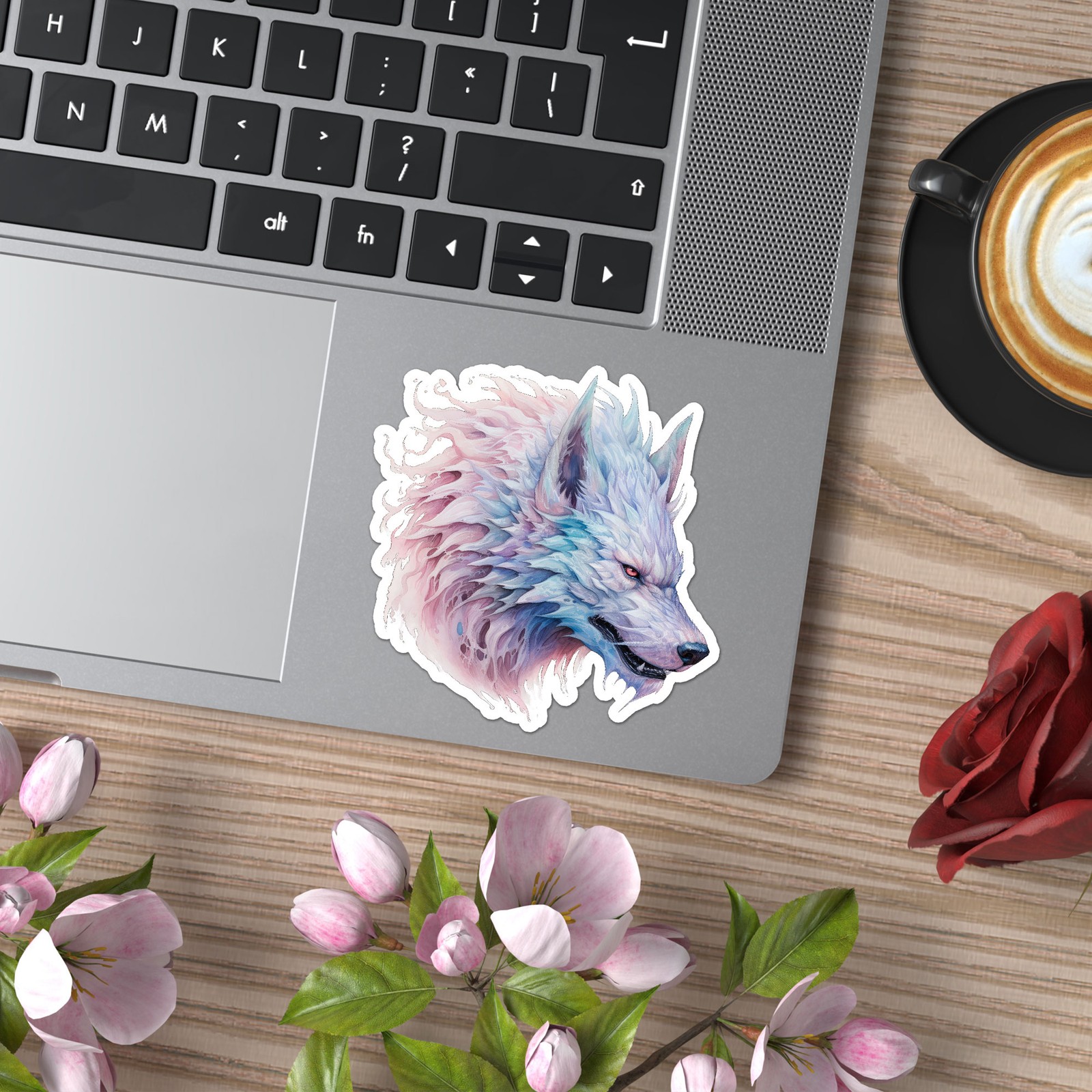 Ice Fantasy Wolf – Vinyl Decal Sticker – Car Window Laptop – ebn11970
