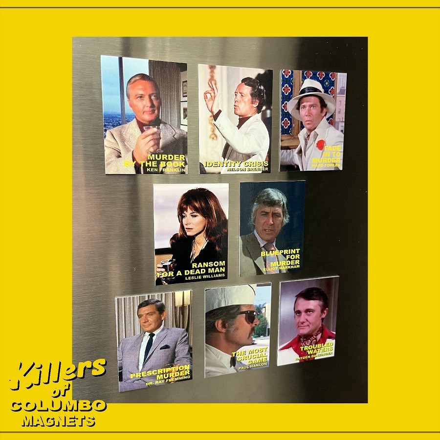 Columbo Villians and Killers Fridge Magnets 2.25" x 3.0" Vintage TV Show