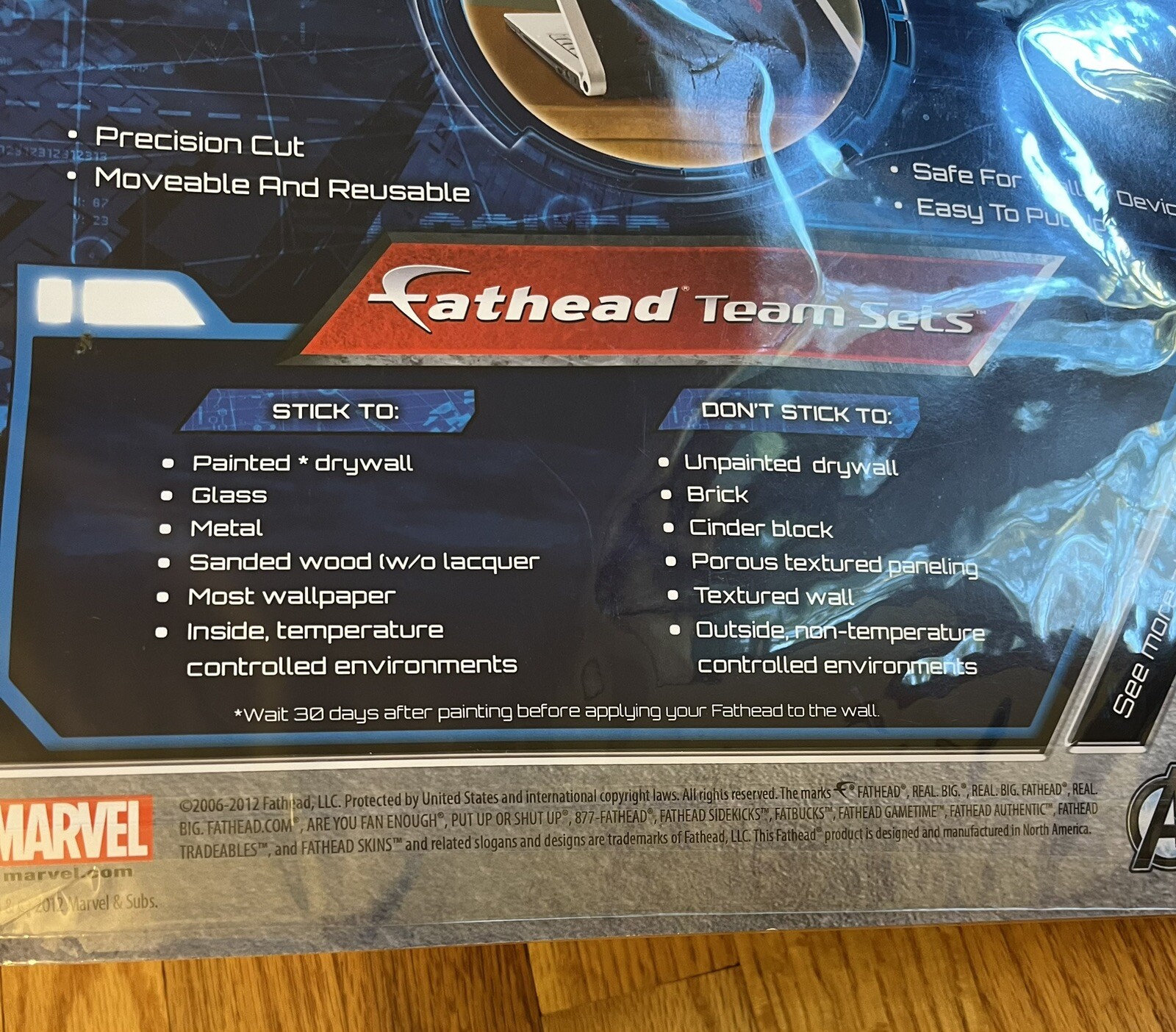 Marvel Avengers Fathead Team Decals Sealed Hulk Iron Man Thor