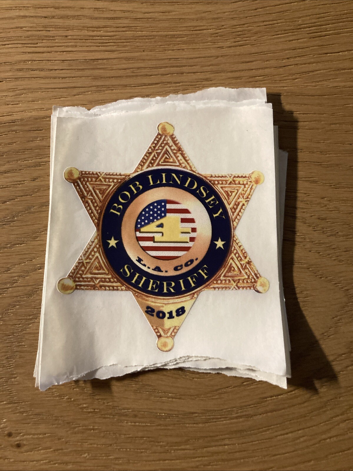 Bob Lindsey For Sheriff 2018 LA COUNTY Sticker