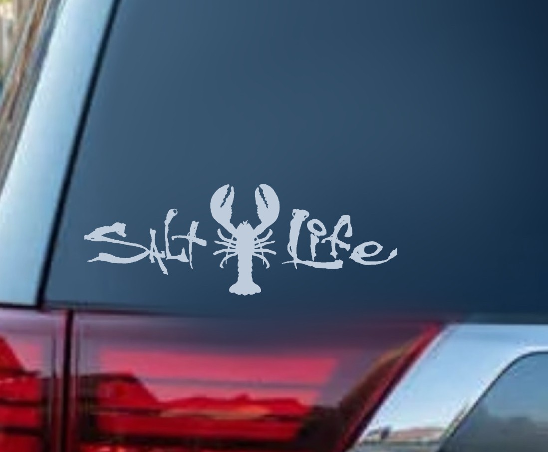 Salt life lobster fish Deep Sea – Vinyl Decal Sticker – 8” v2
