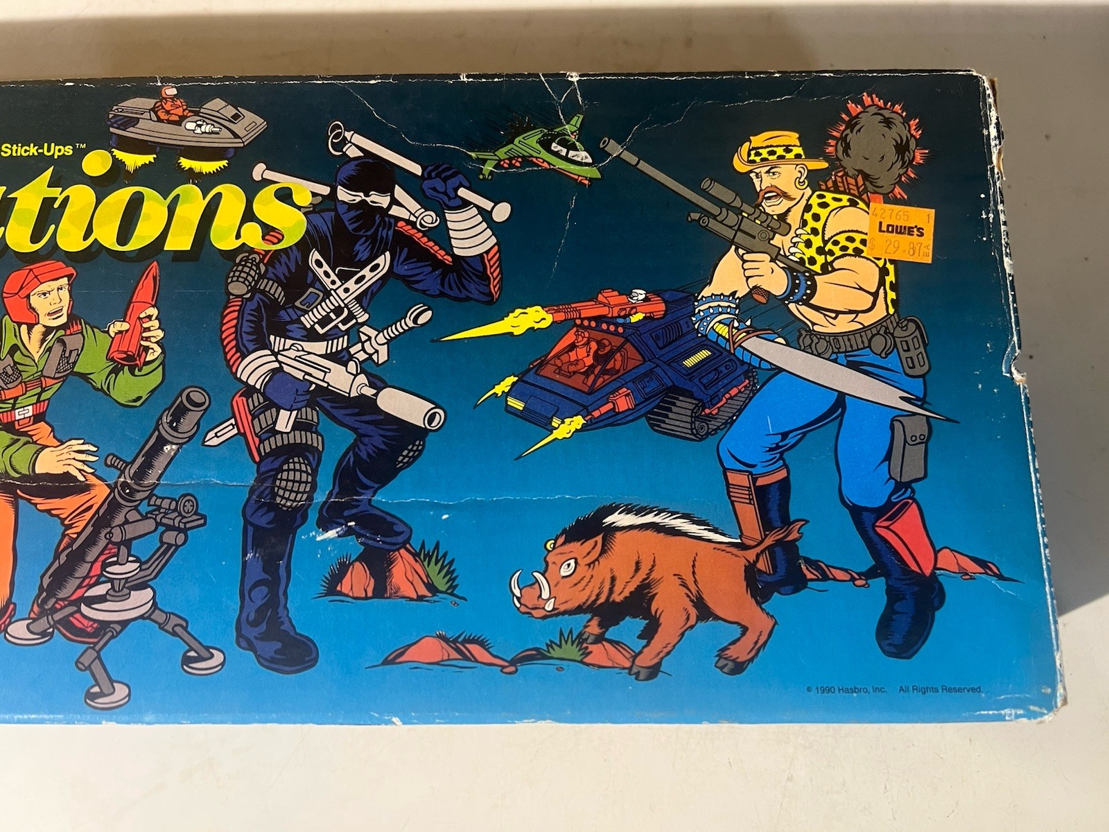 GI JOE 1990 VINTAGE PRISS PRINTS 30 PC BOX SET ROOM REUSABLE DECORATIONS STICKER