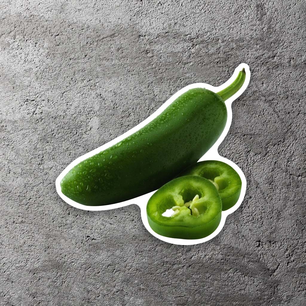 Jalapeño Vinyl Sticker 3.5" Wide – Includes Two Stickers