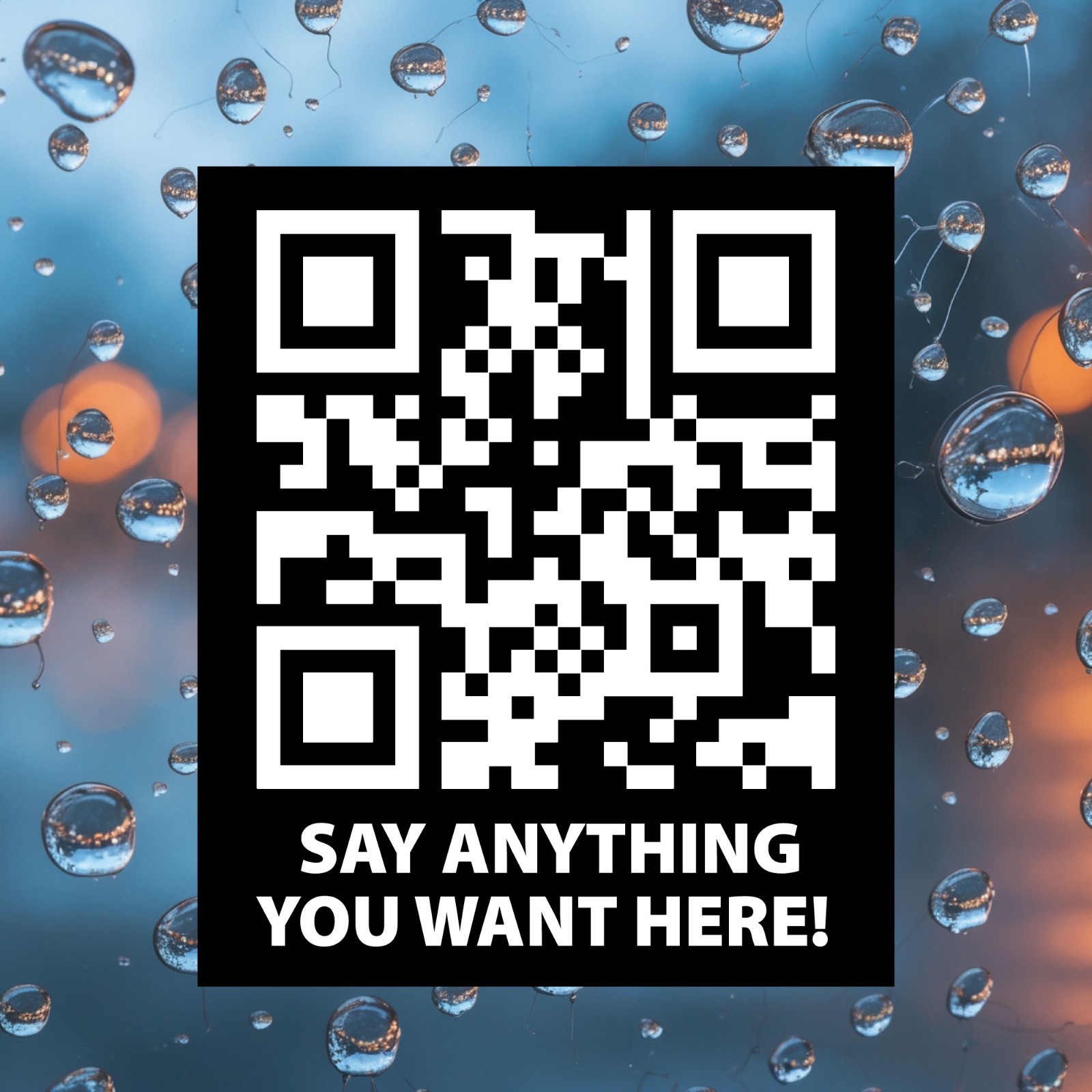 Custom Black QR Code Sticker – Water Resistant Vinyl Decal for Business & Social