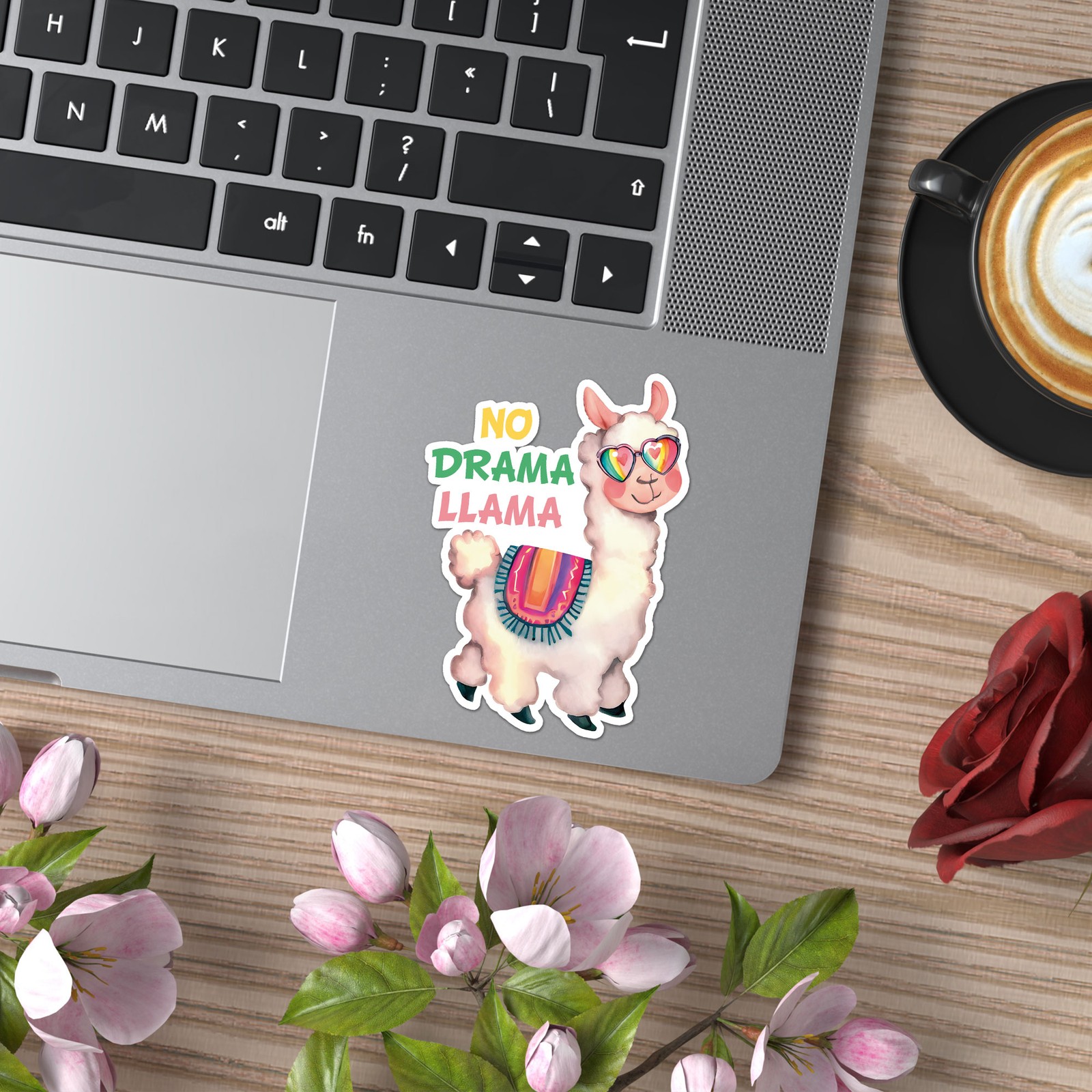 No Drama Llama – Vinyl Decal Sticker – Car Window Laptop – ebn9146
