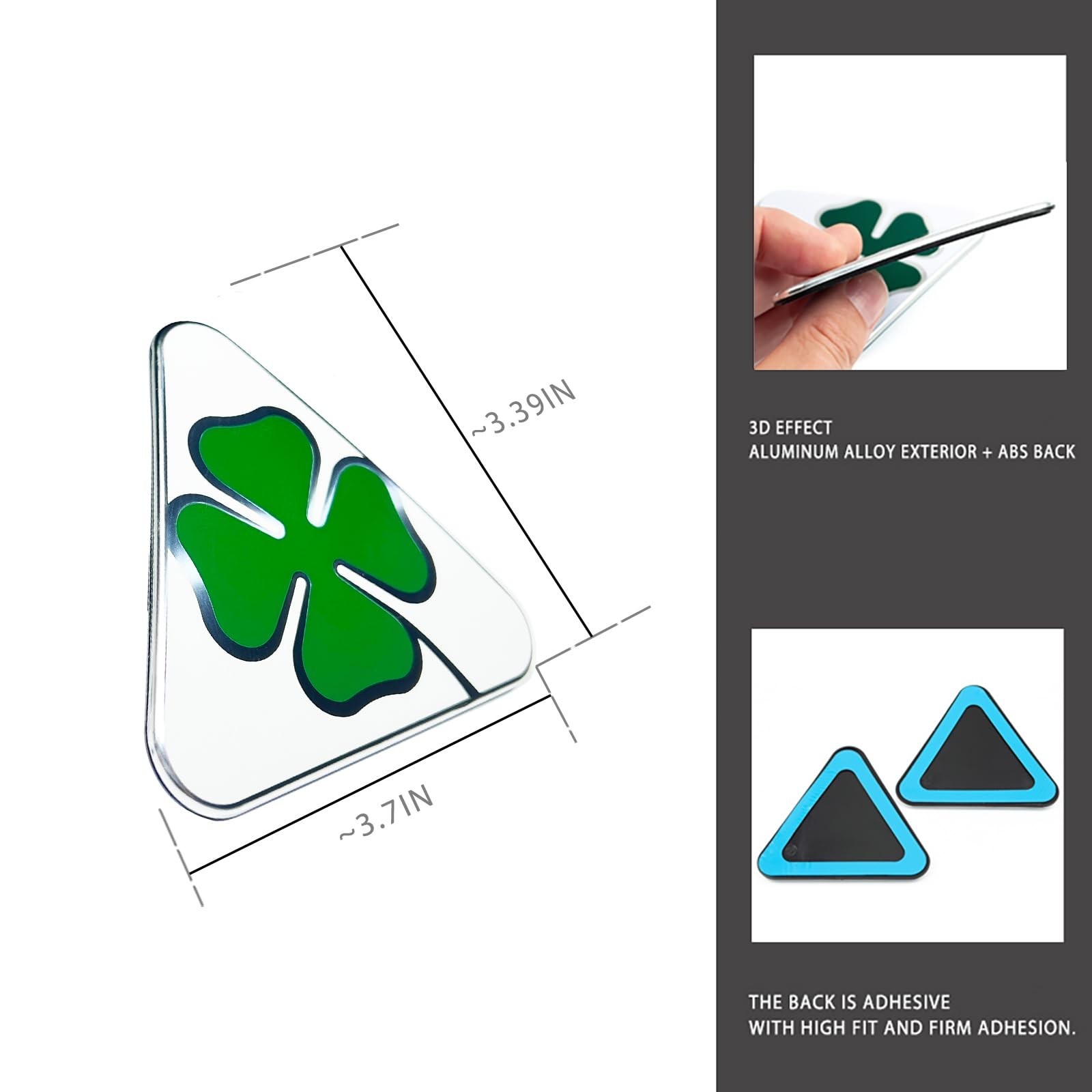 3D Four-Leaf Clover Micro-Stamp Decorative Sticker for Alfa Romeo Giulia Stel…