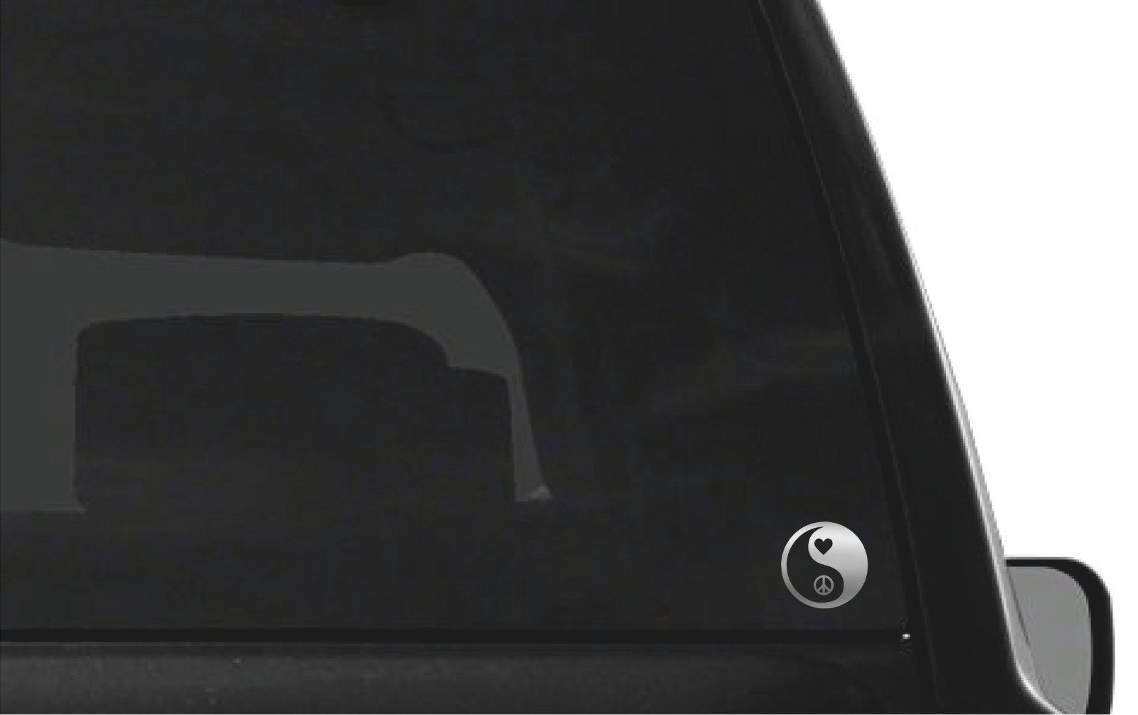 Yin Yang peace and heart Decal Sticker Tao Buddha Spiritual Yinyang decal