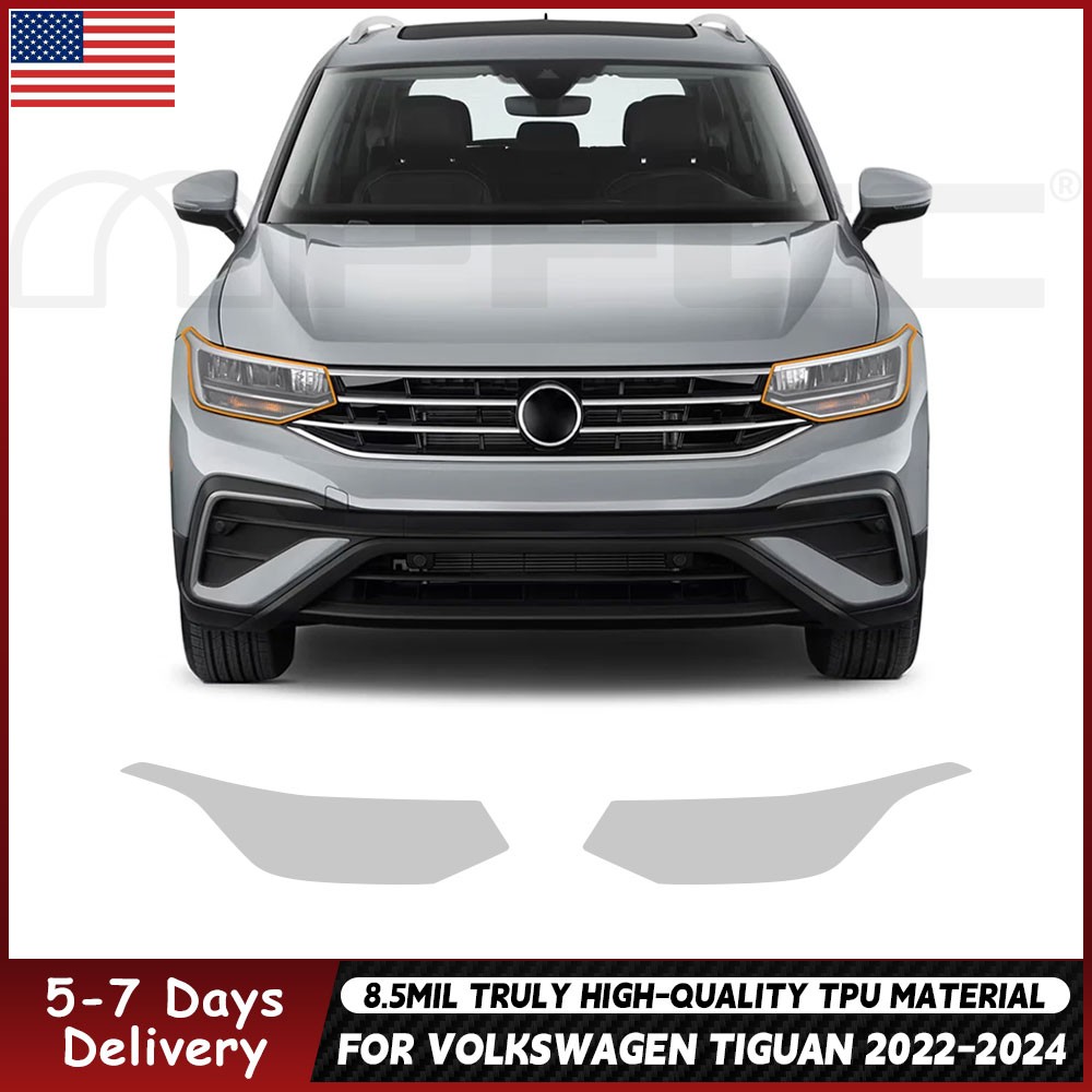 For Volkswagen Tiguan 2022-2024 PreCut Kit Paint Protection Gloss Clear Bra PPF