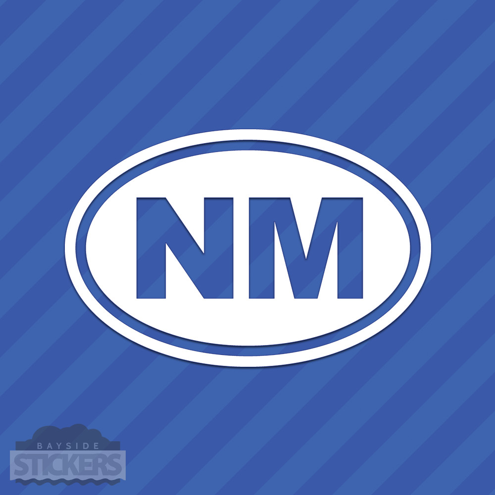 New Mexico NM Oval Vinyl Decal Sticker