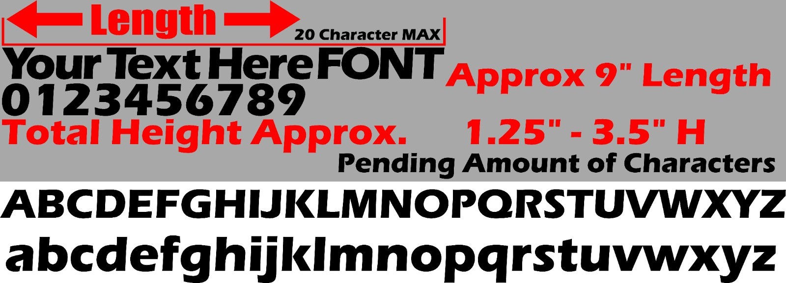 CUSTOM TEXT Decal Sticker Numbers for Car Truck Laptop Mirror Window Vinyl