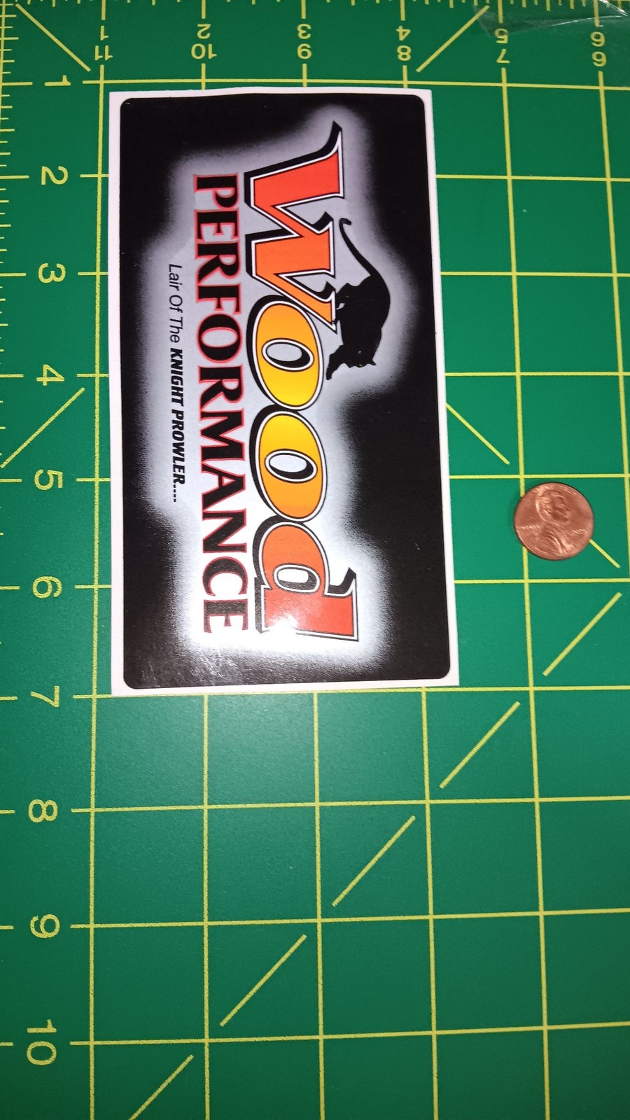 WOOD PERFORMANCE Sticker Decal Lair Of The Knight Prowler Black Orange Vinyl