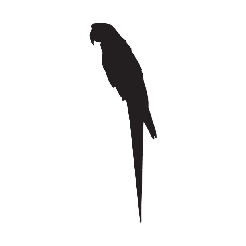 Parrot Macaw – Vinyl Decal Sticker – Multiple Color & Sizes – ebn508
