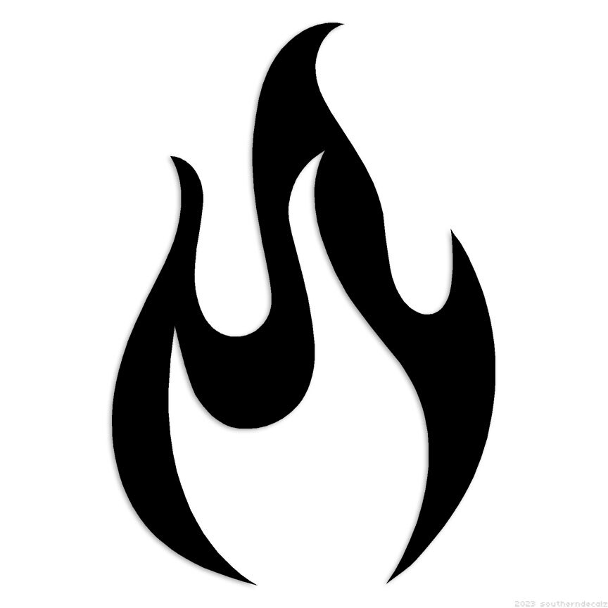 Fire Flames – Decal Sticker – Multiple Colors & Sizes – ebn6846