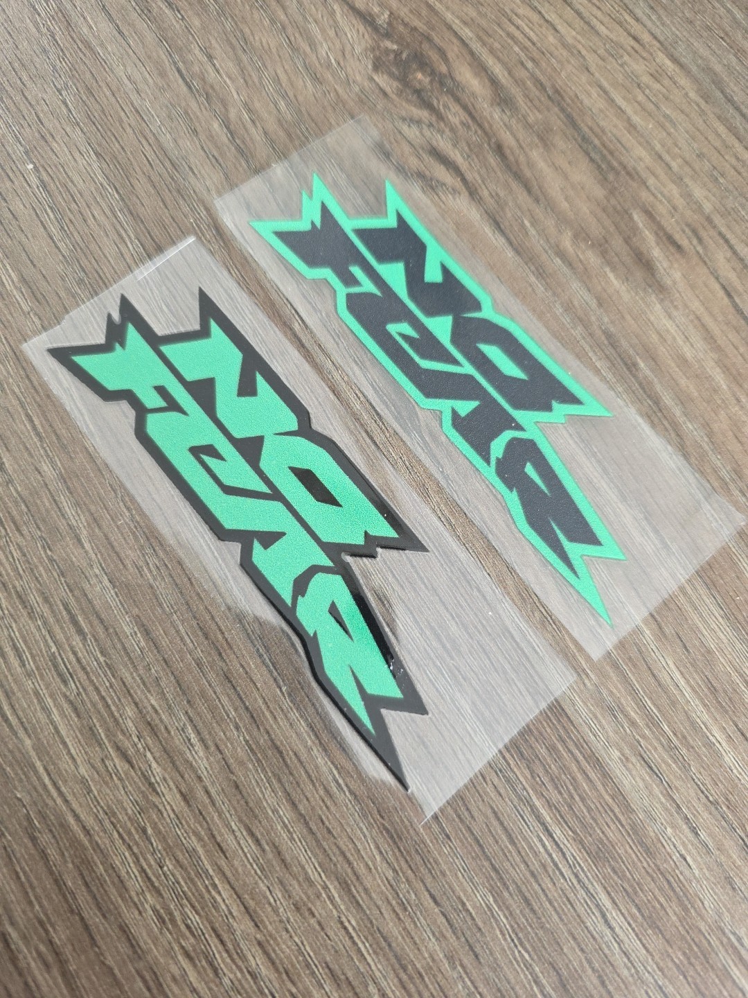 2X NO FEAR Green & Black DECAL STICKER USA MADE Waterproof Raised UV DTF 4in