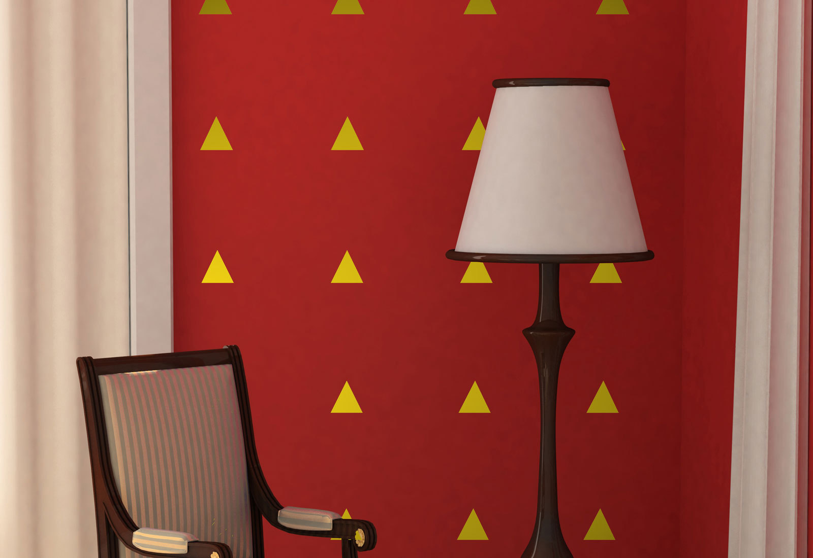 Triangle Wall Stickers Removable Decals Modern Pattern Nursery Decor