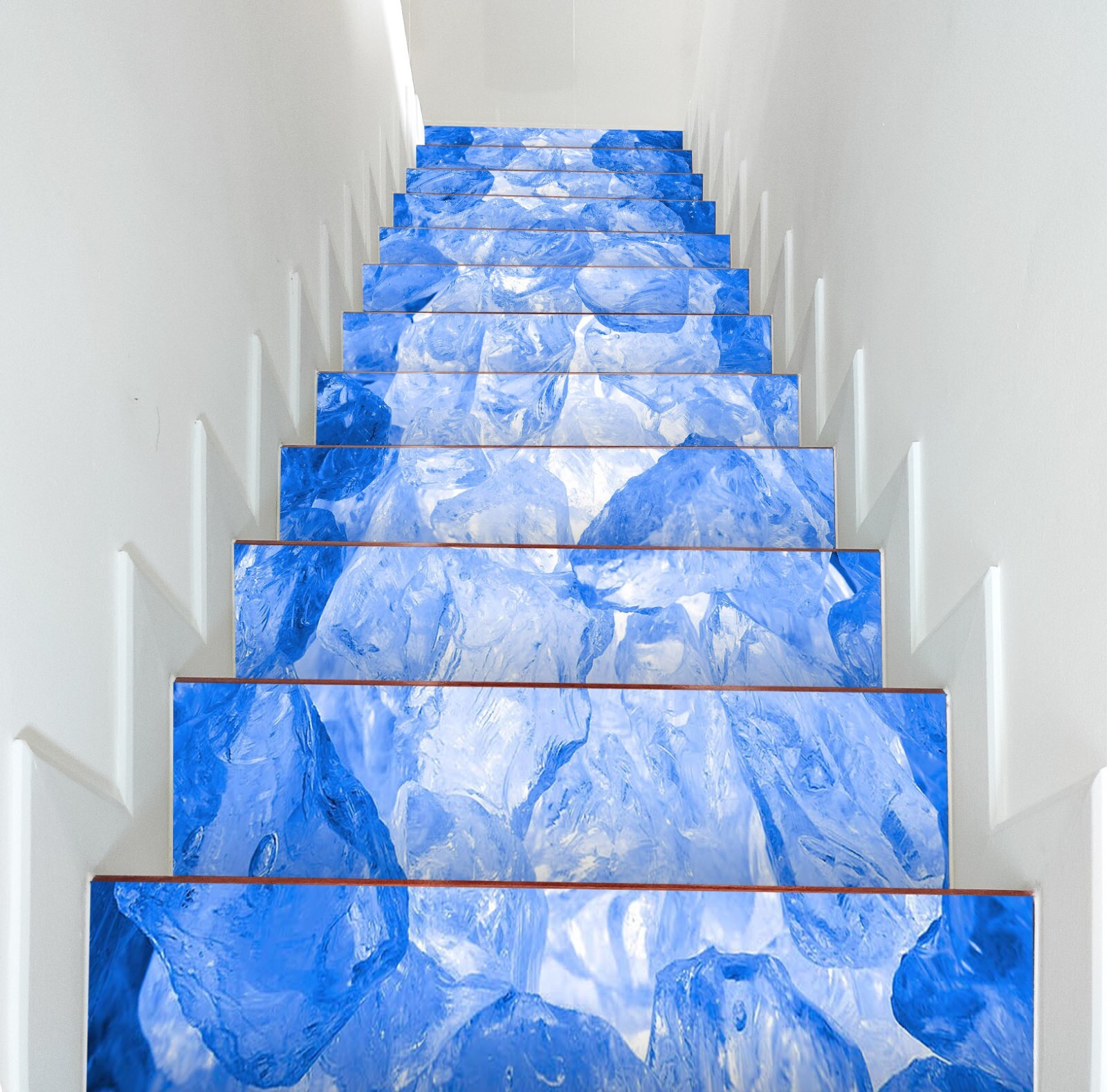 3D Ice Cube Art W122 Stairs Risers Decoration Photo Mural Vinyl Wallpaper Vera