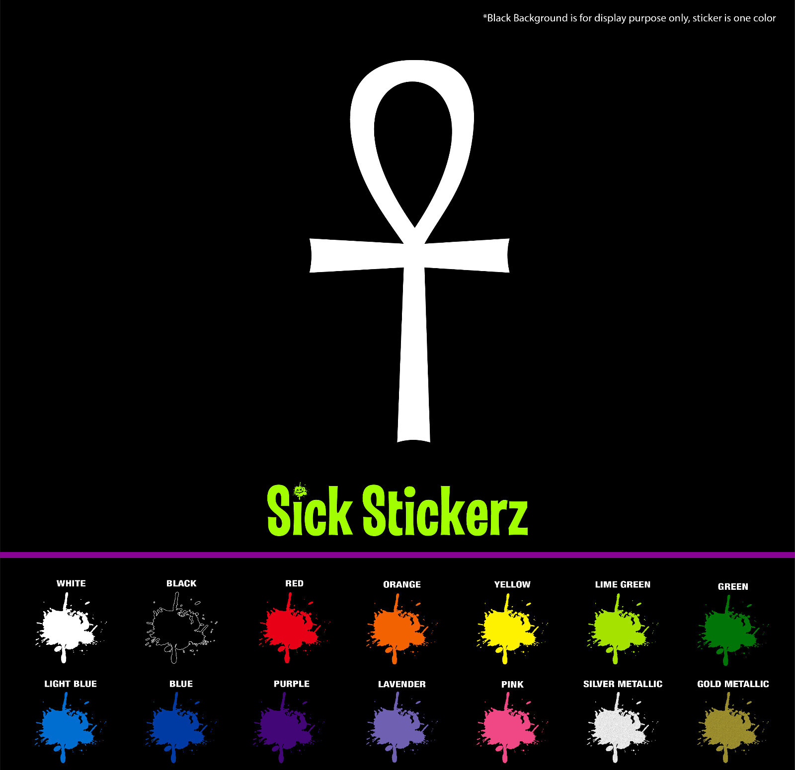 Ankh Egyptian Cross Decal Bumper Sticker Car Windows Funny Rude Humor Prank