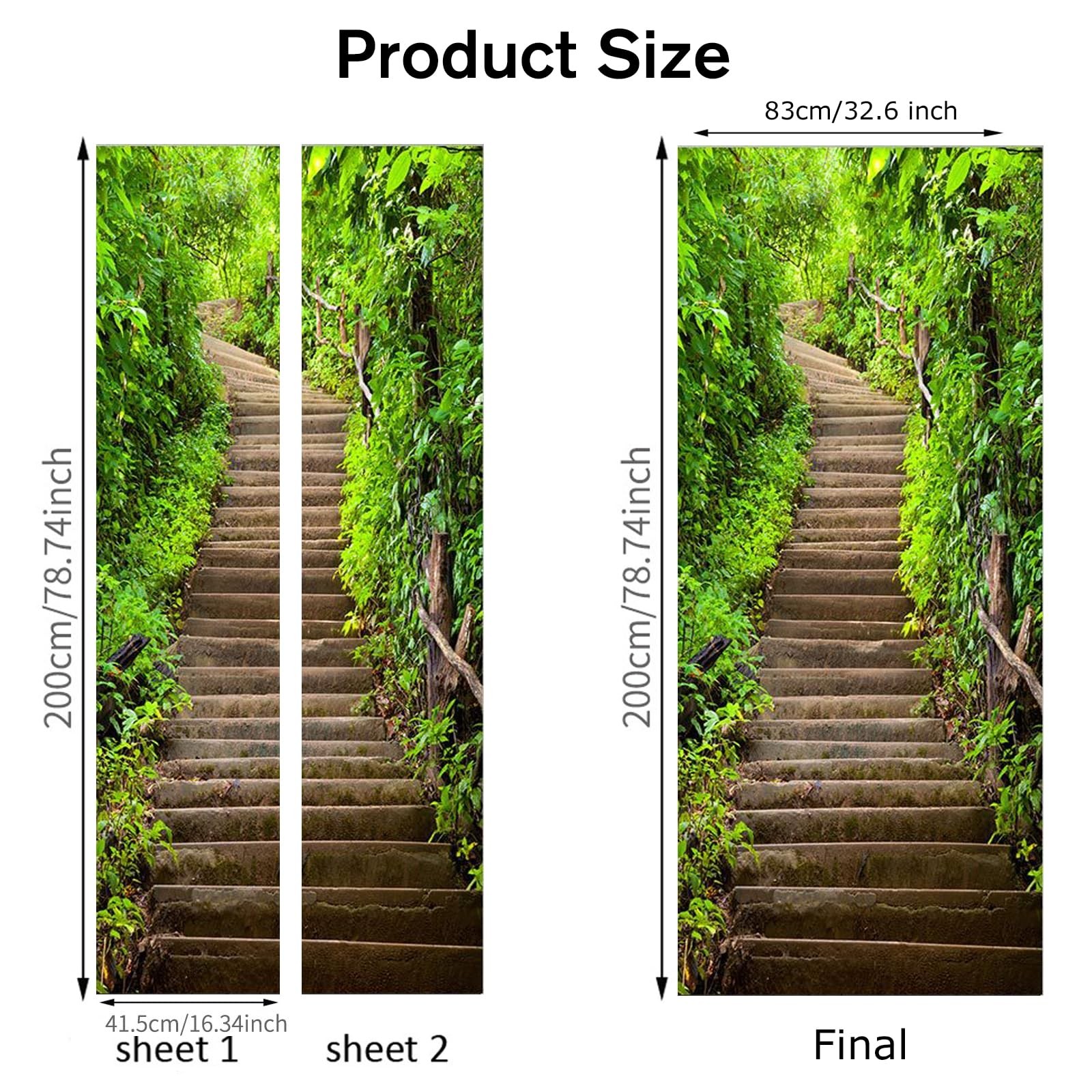 Door Stickers Decals 3D Door Murals Peel and Stick, Removable Decorative Viny…