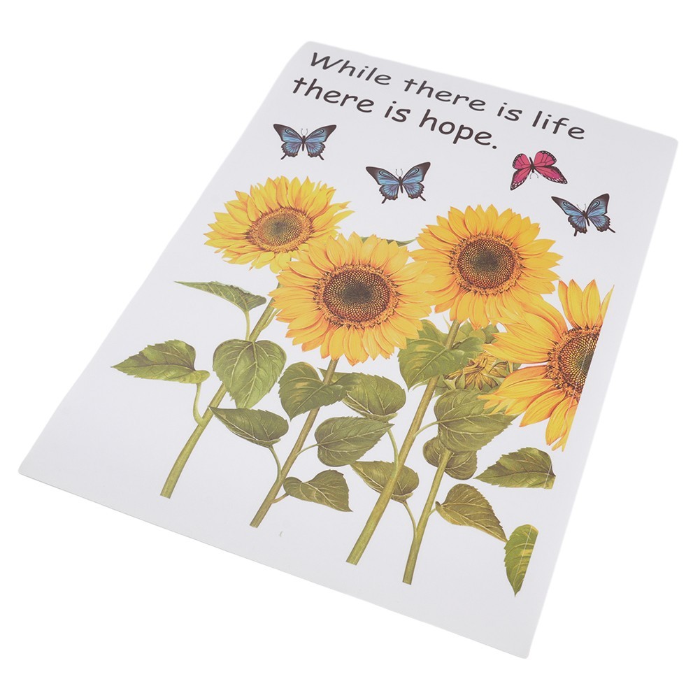Fashionable Removable Sunflower Wall Sticker Flower Decor Waterproof Decals