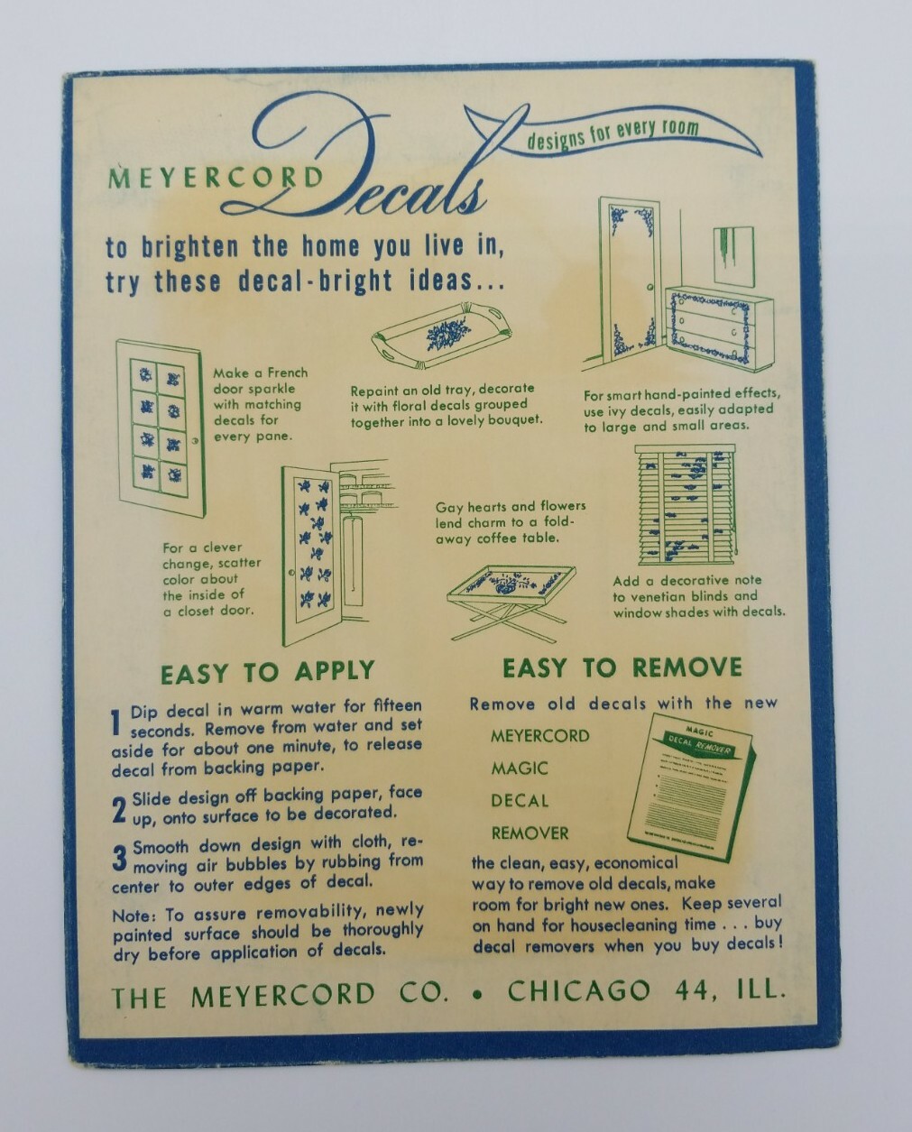 Meyercord Decals Rainbow Trout Fishing Design # 958-C Vintage Dead Stock 1950's