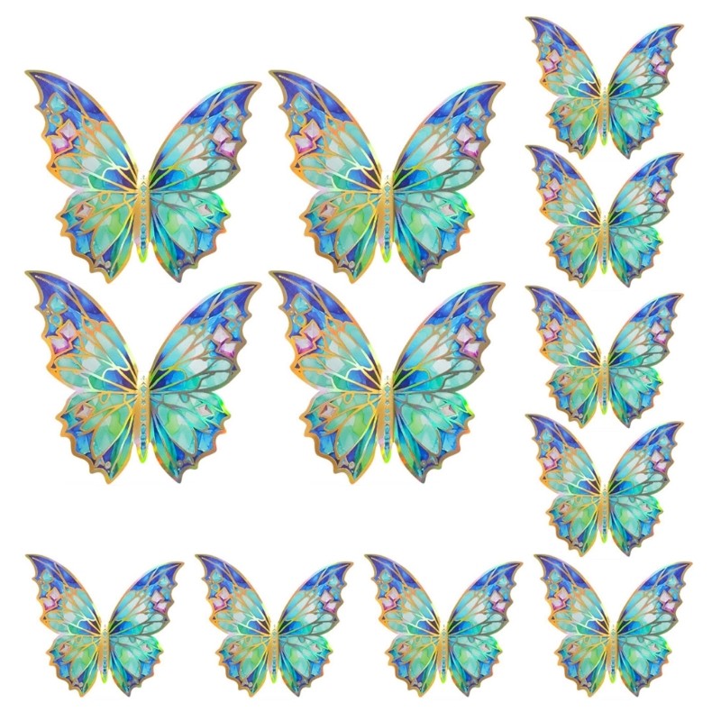 3D Effect Gradients Butterfly Wall Sticker Rest Room Wedding Decals Butterfly