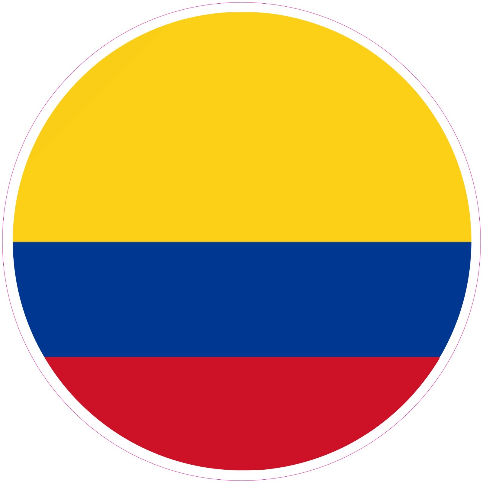Colombia Round Country Flag Vinyl Decal Sticker Car Truck Bumper Laptop Mug