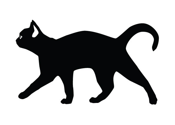Cat Sticker – Black Cat #1 Die Cut Vinyl Decal 4-21 in Kitty Cat Outdoor Sticker