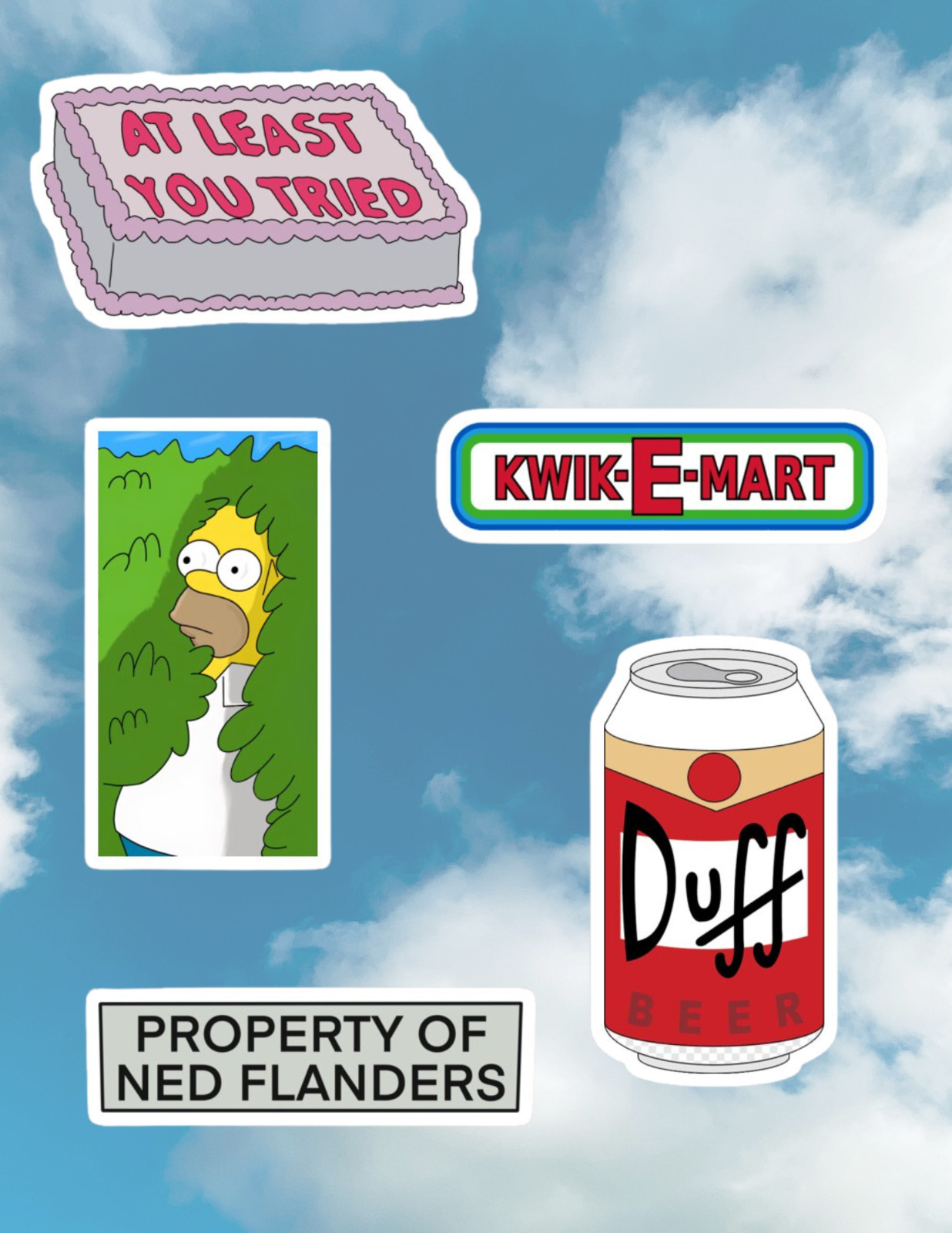 Simpsons 5pc Sticker Pack