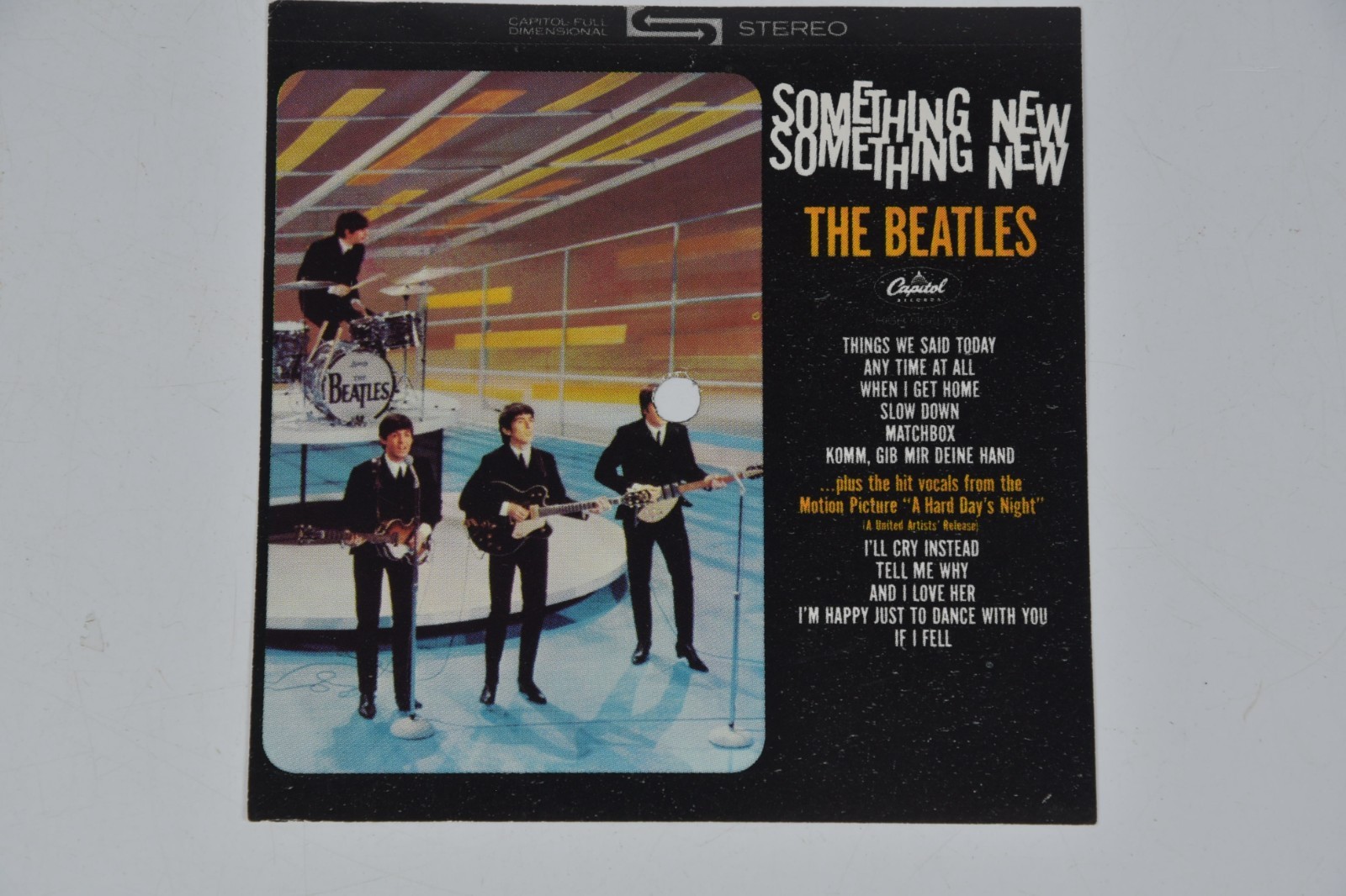 Vintage Beatles Something New Insert Cover Art 6" Art Print 45 Record Paper ONLY