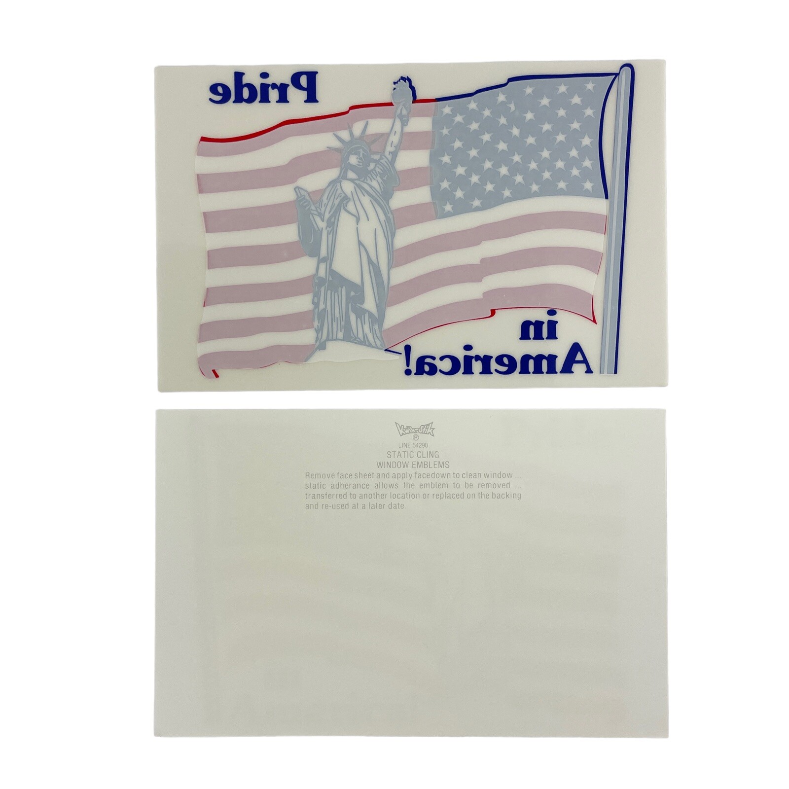 American Flag Sticker Vinyl Cling Liberty 4th of July Patriotic Kwik-Stick