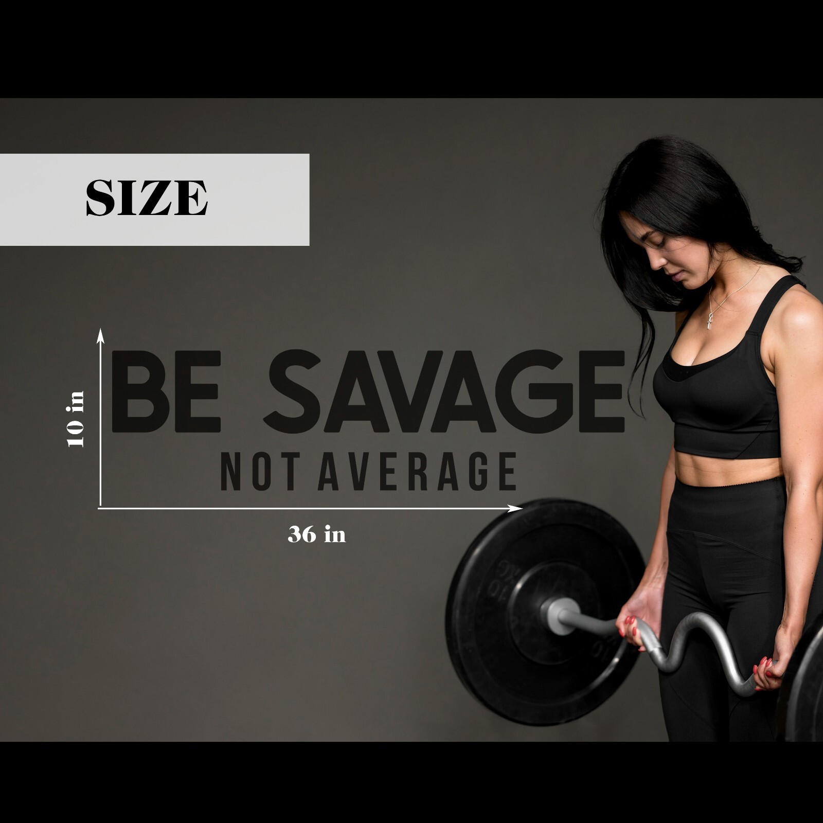 Be Savage Not Average Motivational Wall Decal Sticker Quote for Home Gym Office