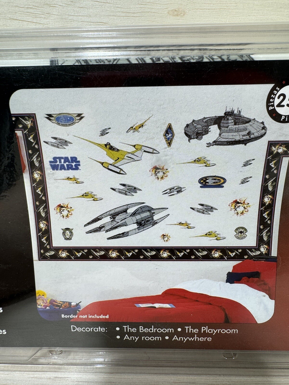 STAR WARS EPISODE 1 TPM JUMBO STICK-UPS 25 WALL STICKERS LOT OF 3 USA NOS 1999