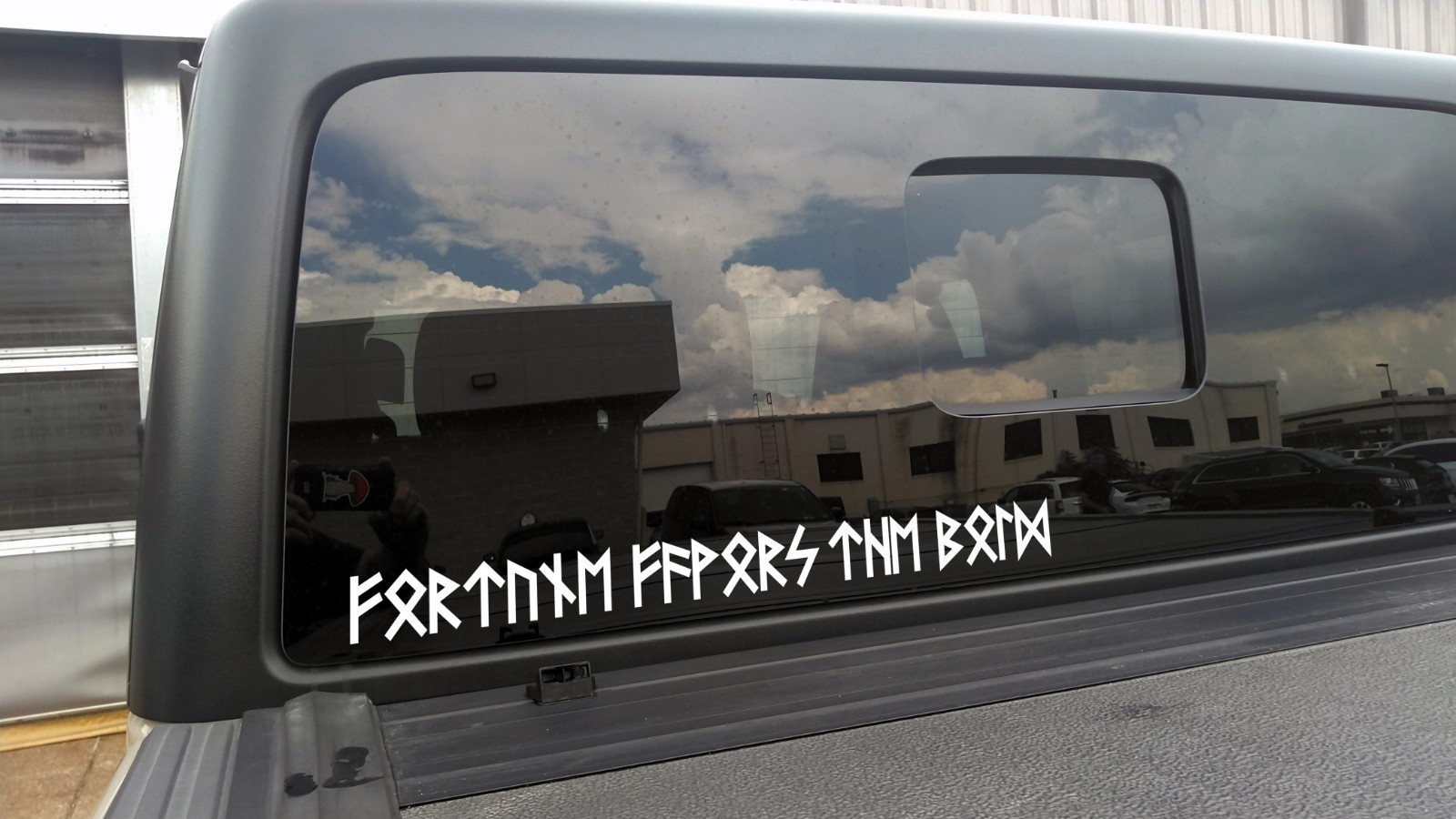 Fortune Favors The Bold Futhark Rune Vinyl Decal Norse Viking Sticker Hood Side