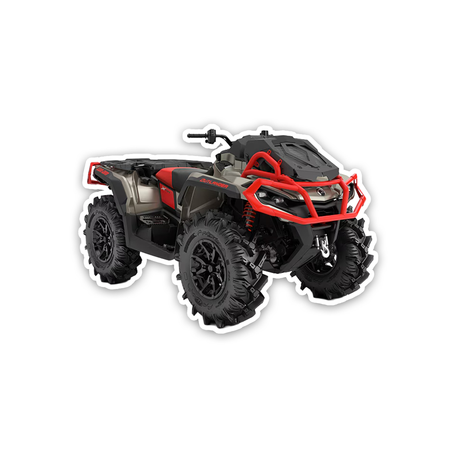 ATV 4-Wheeler Decal 4 inch Vinyl Waterproof Sticker Outdoors Camping Quad