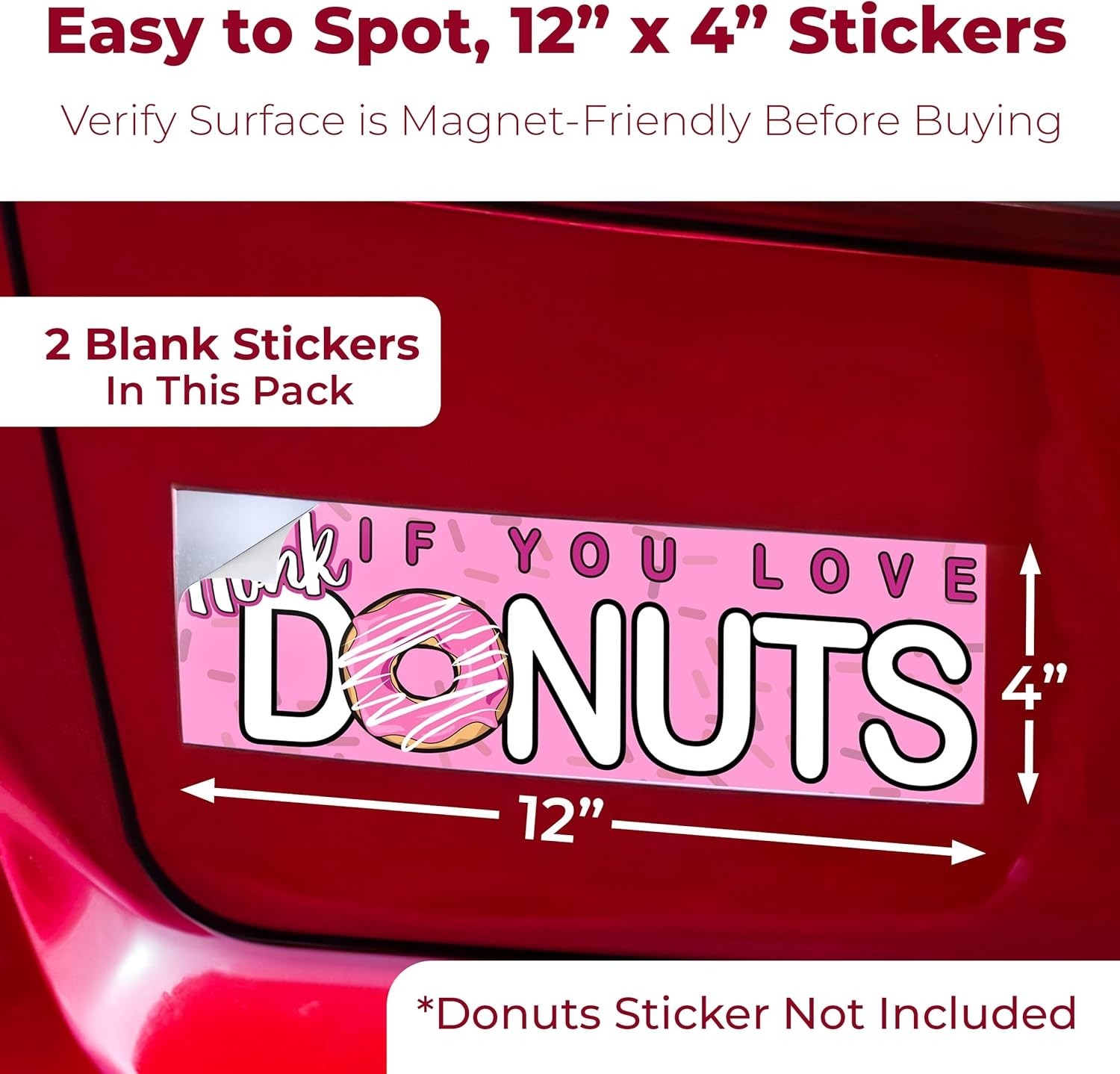 Cut to Size, Durable 4x12in Sticker Magnetizer 2 Pk: Turn Any Decal Into a St…
