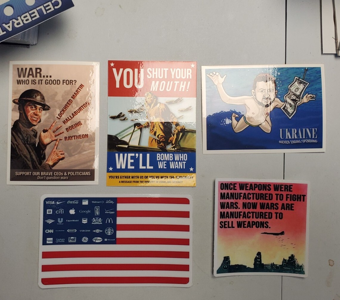 VLADIMIR ZELINSKI STICKERS ANTI WAR SAVE UKRAINE 🇺🇦